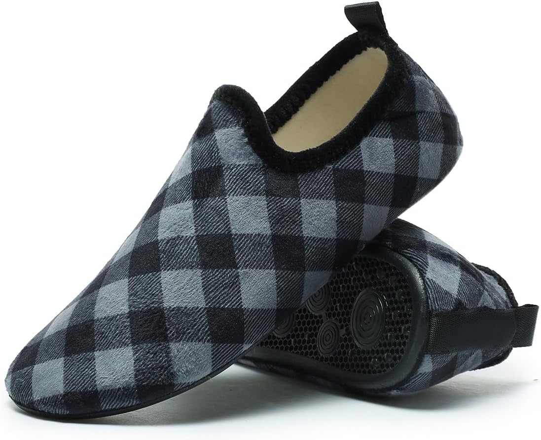 Adult Indoor House Slippers Socks Lightweight Non Slip Grip House Home Shoes for Women Men