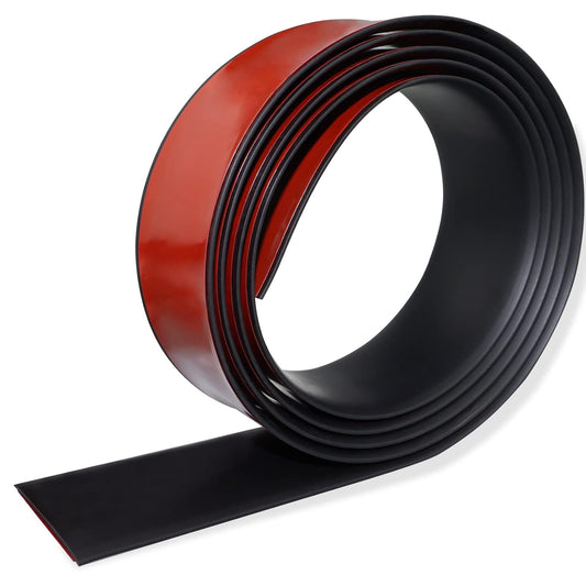 Floor Transition Strip Self Adhesive Floor Cover Strips Laminate 2" Wide Vinyl Flat Divider Transitions (5cm, 6.56Ft, Black)