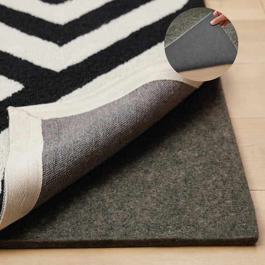 GORILLA GRIP Felt and Natural Rubber Stay in Place Slip Resistant Rug Pad, 1/4in Thick, 6x9 FT Protective Padding Under Area Rugs, Cushioned Gripper Pads, Carpet Runners, Hardwood Floors Protection