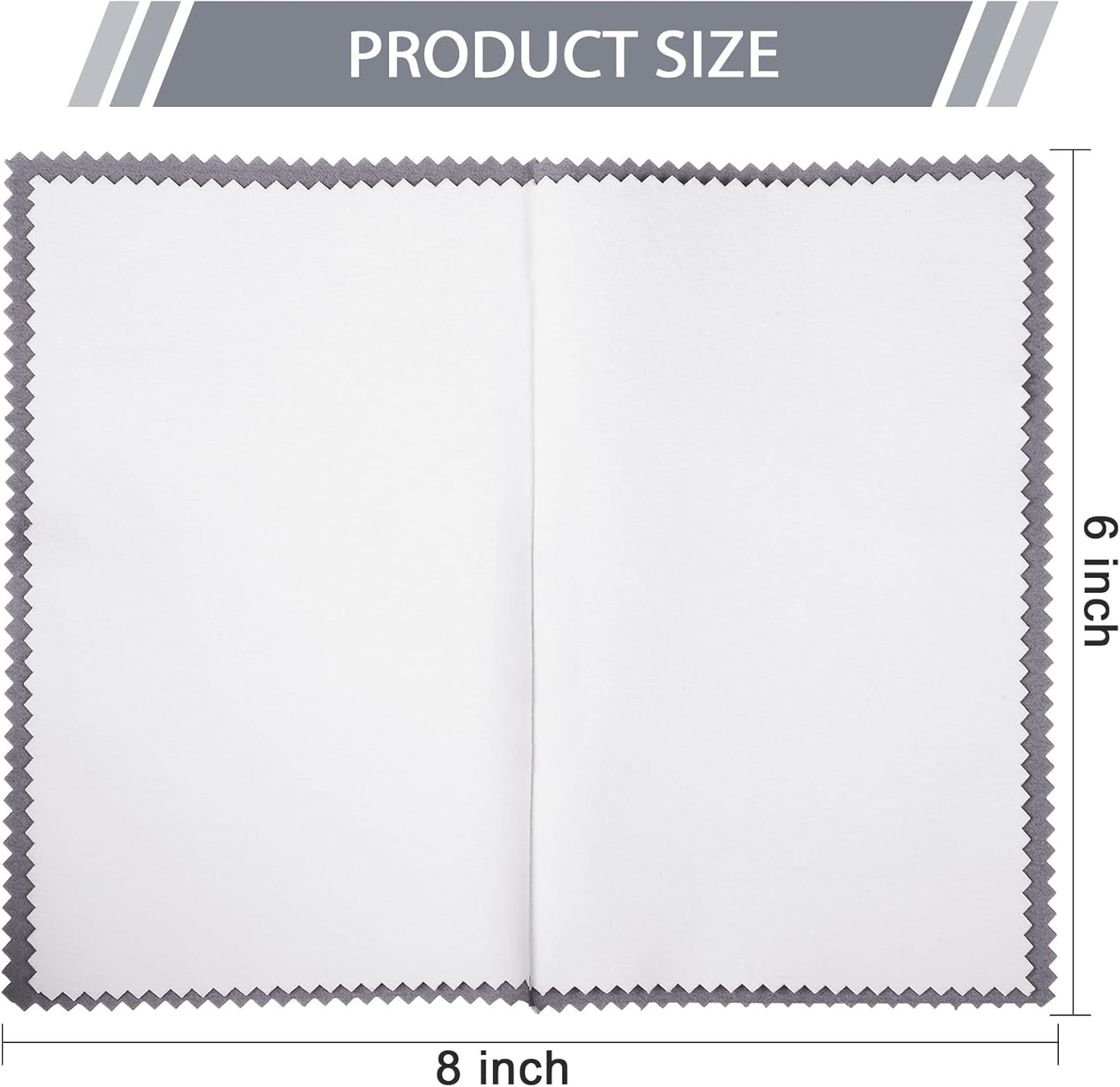 Breling 20 Pcs Silver Jewelry Polishing Cloths 6 x 8 inches Jewelry Cleaning Cloth Sterling Polish Cloths for Jewelry