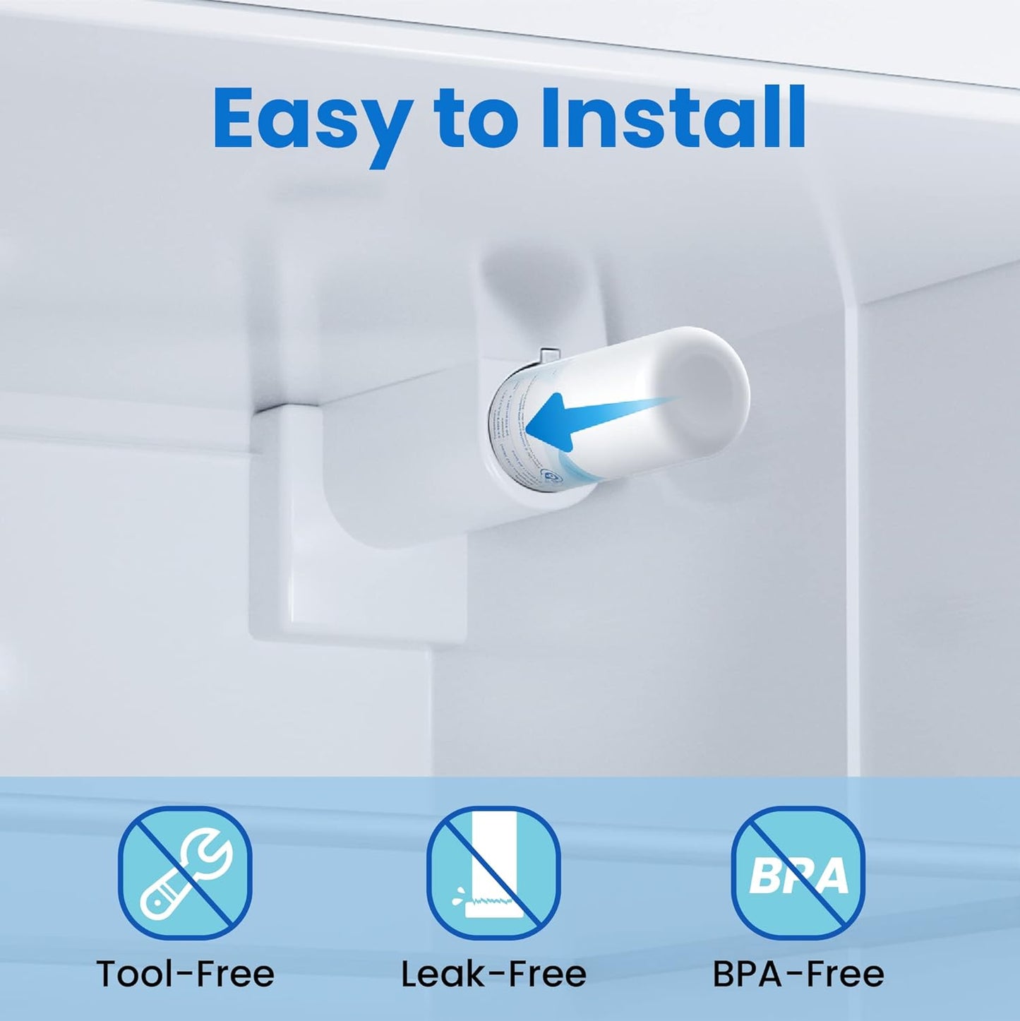 HP005 Replacement for Frigidaire ULTRAWF, Pure Source Ultra, Kenmore 9999, 469999, 46-9999, A0094E28261 Water and Ice, Height 11 inches, 3 Count