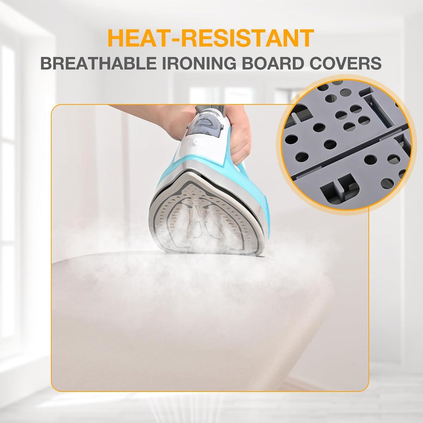 APEXCHASER Tabletop Ironing Board with Iron Rest, Small Iron Board, Extra Thick Cover, Portable Table top Ironing Board with Non-Slip Feet for Home Travel Use, Beige