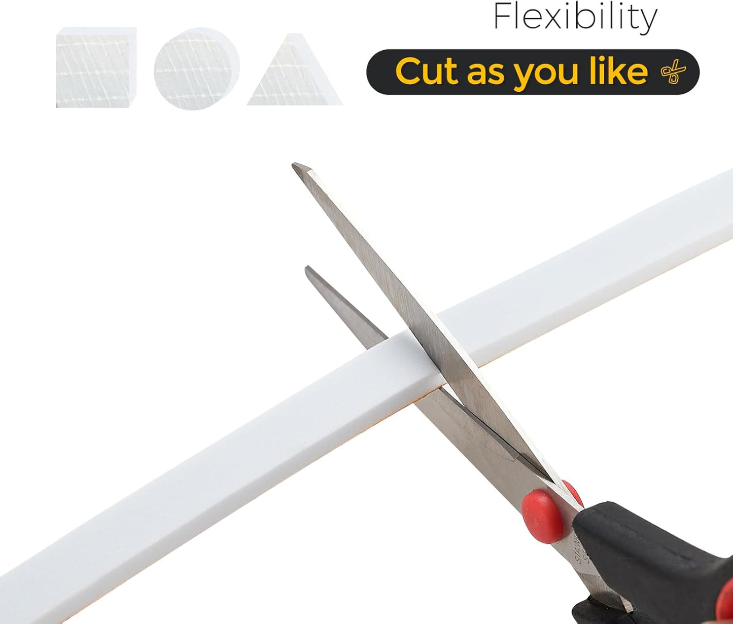 33 Feet Weather Stripping Door Seal- 1/2" Wide X 1/4" Thick Door Bottom Seal Strip High Density Foam Tape Adhesive Rubber Strip for Door Soundproofing,Window Insulation (1/2" x 1/4" x 33FT,White)