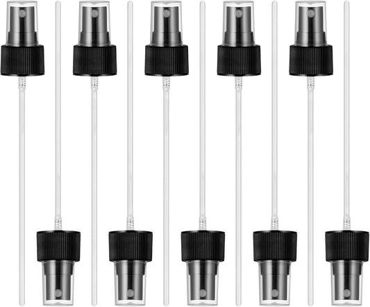 8Pcs Spray Nozzle for Bottles, Durabble Easy-to-use Spray Can nozzles, Spray Bottle Nozzle Replacement with Plastic Dip Tube for Cleaning Solutions (Black)