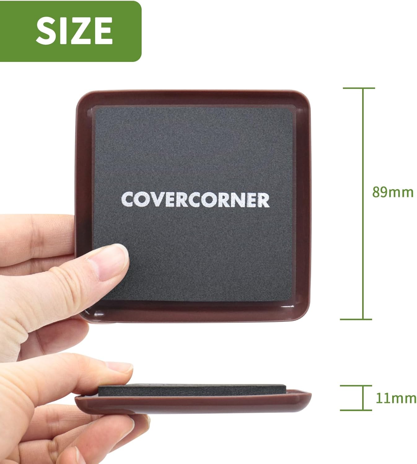 Furniture Sliders for Carpet 8 PCS - 3 1/2 inch Furniture Moving Slider Chair Legs Floors Protectors Square Furniture Movers Sliders – Move Your Furniture Easy & Safely(for Carpet)-Brown