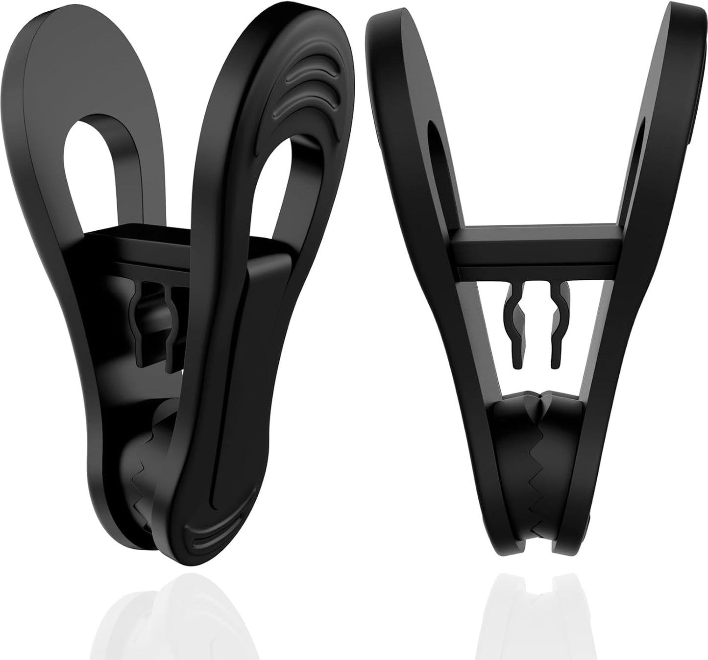 Black Hanger Clips 30 PCS, Plastic Hangers Clips Perfect for Plastic Velvet Hangers, Multi-Purpose Clothes Pins Finger Clip for Skirt Pants Hanger