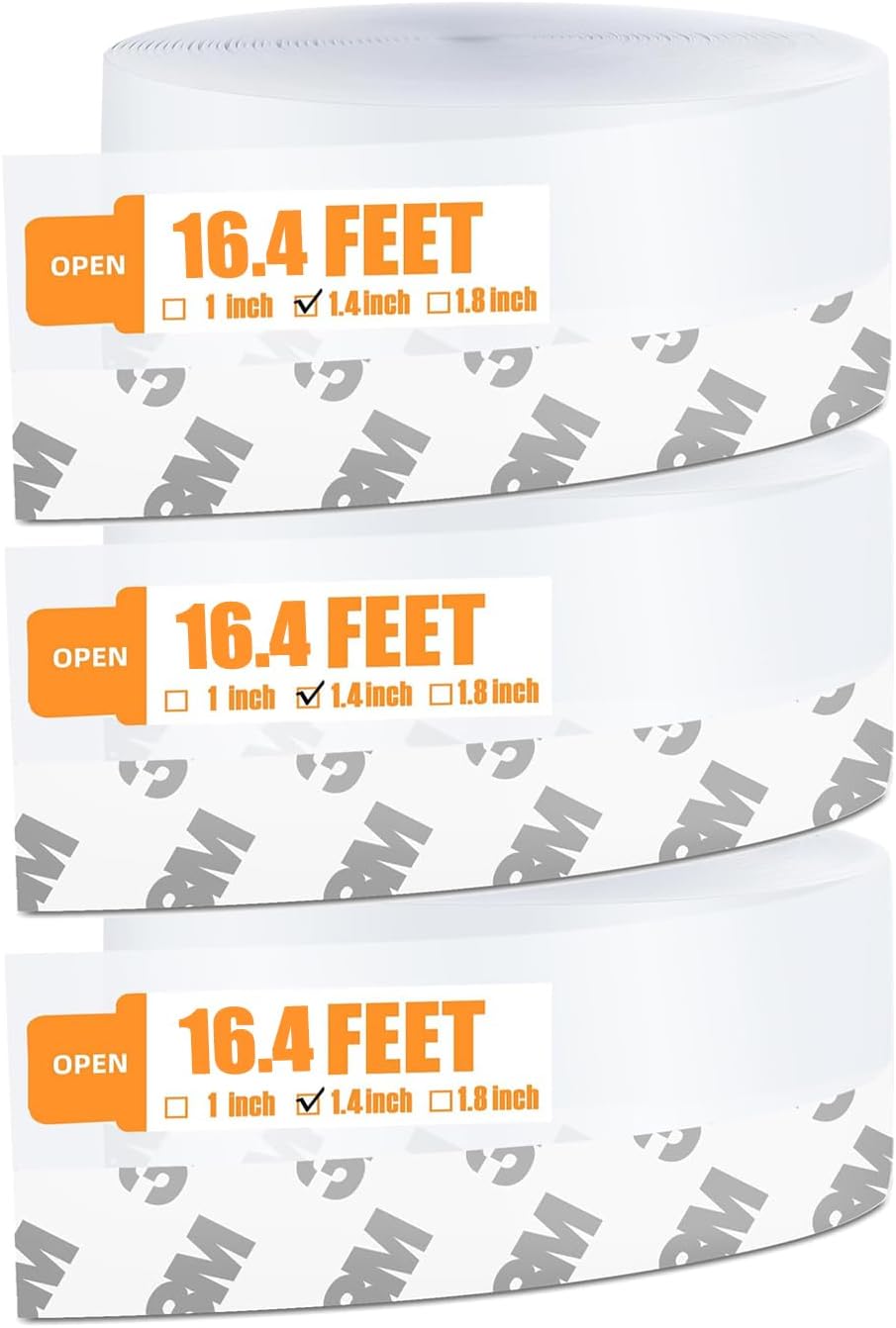 49.2 Ft Door Weather Stripping Door Seal Strip Tape,Silicone Door Draft Stopper,Self Adhesive Shower Door Bottom Seal, Door Insulation Strip for Door Frame Windows and Glass Gaps (Transparent, 35mm)