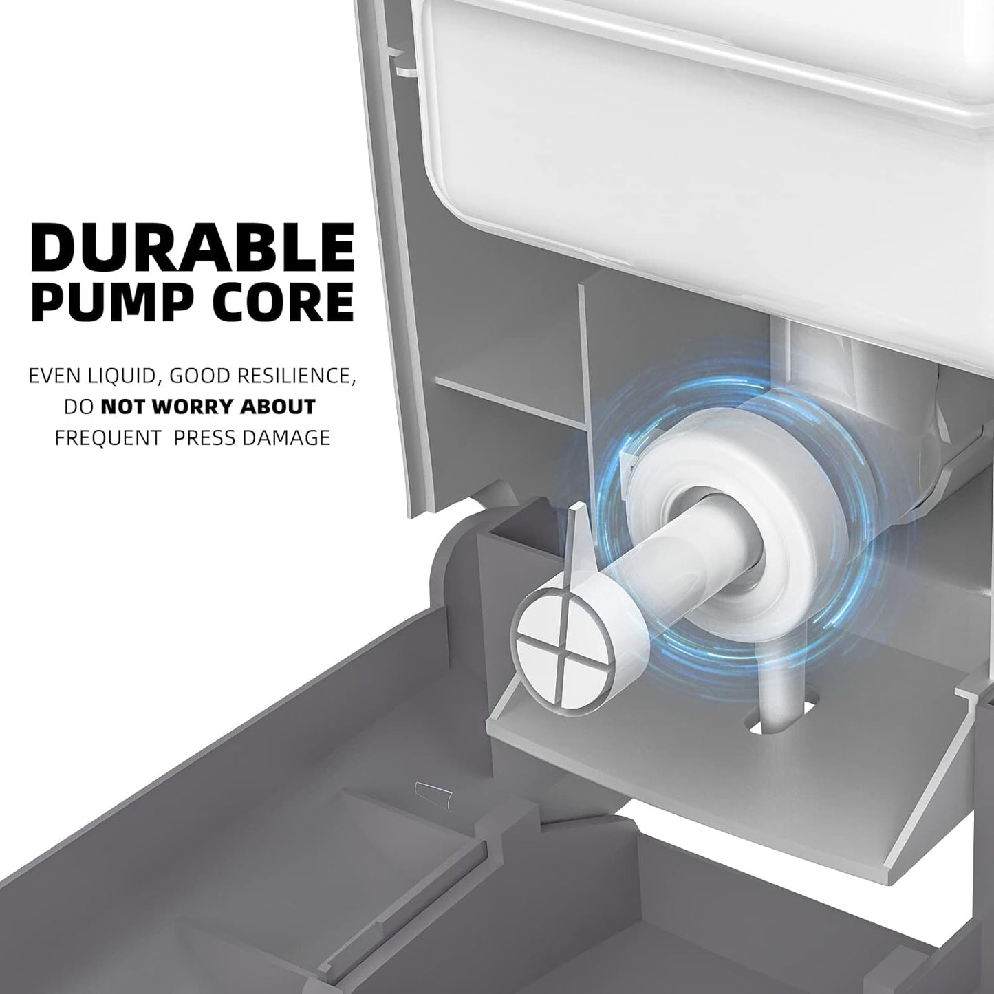 Soap Dispenser Wall Mount Adhesive Commercial Soap Dispenser 800ml No Drill Hand Sanitizer Dispenser for Bathroom Support Liquid and Gel,Silver-PN9088