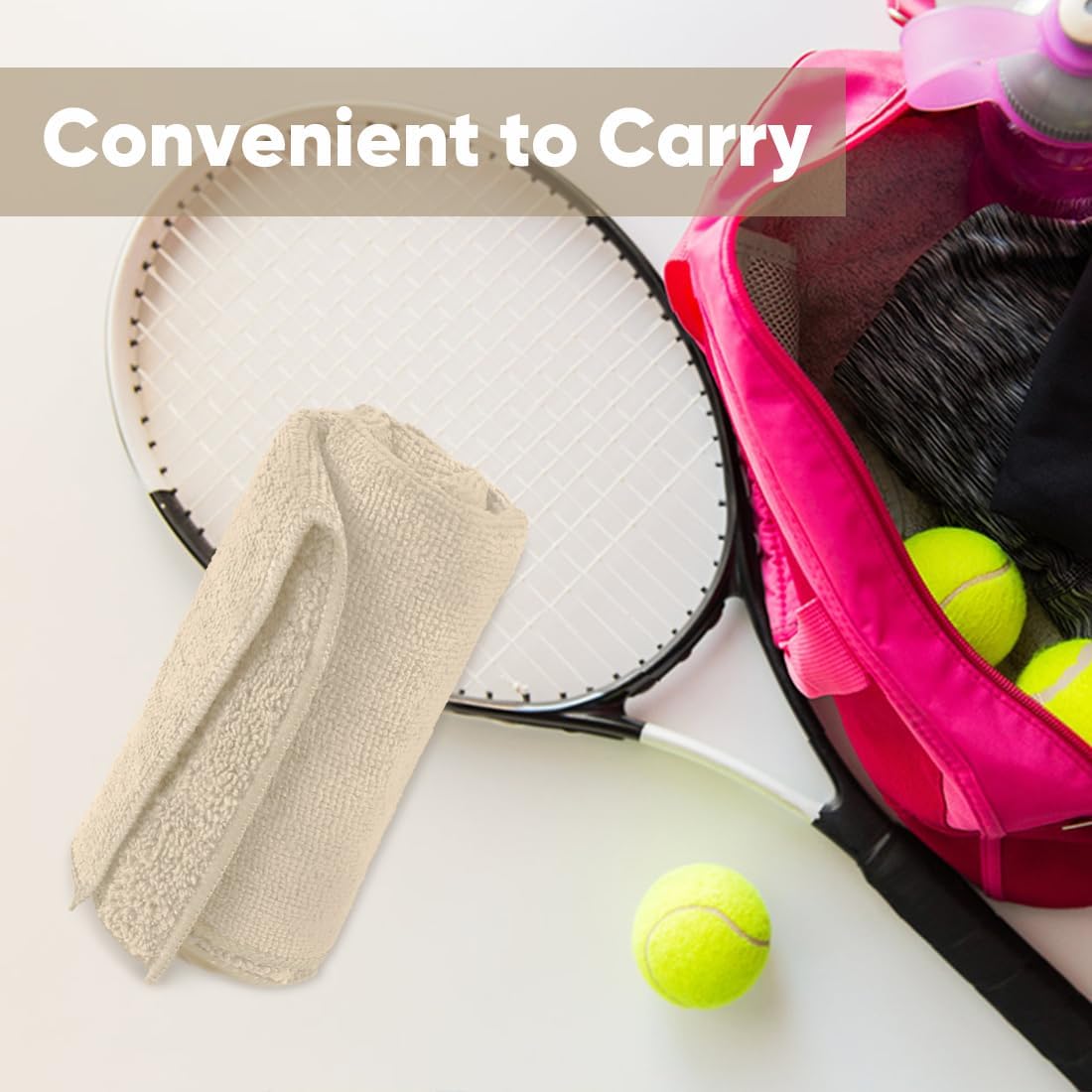 HOMEXCEL Microfiber Washcloths 24 Pack, Highly Absorbent and Soft Face Towel, Multi-Purpose Wash Cloths for Bathroom, Hotel, Spa, Gym, and Kitchen, 12x12 Inch, Brown