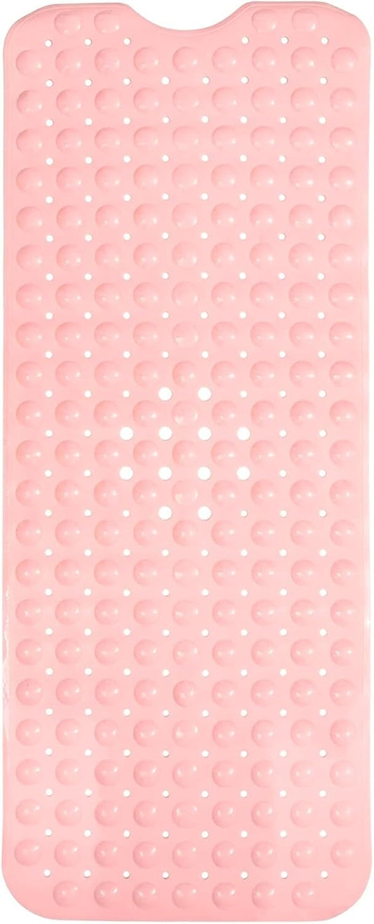 ENKOSI Bath Mat - Large Non Slip Bathtub & Shower Mat - Extra Long 40 x 16 Inch Bathroom Mats for Tub Nonslip Anti Slip Bathmats (40x16 Baby Pink 1-Pack)