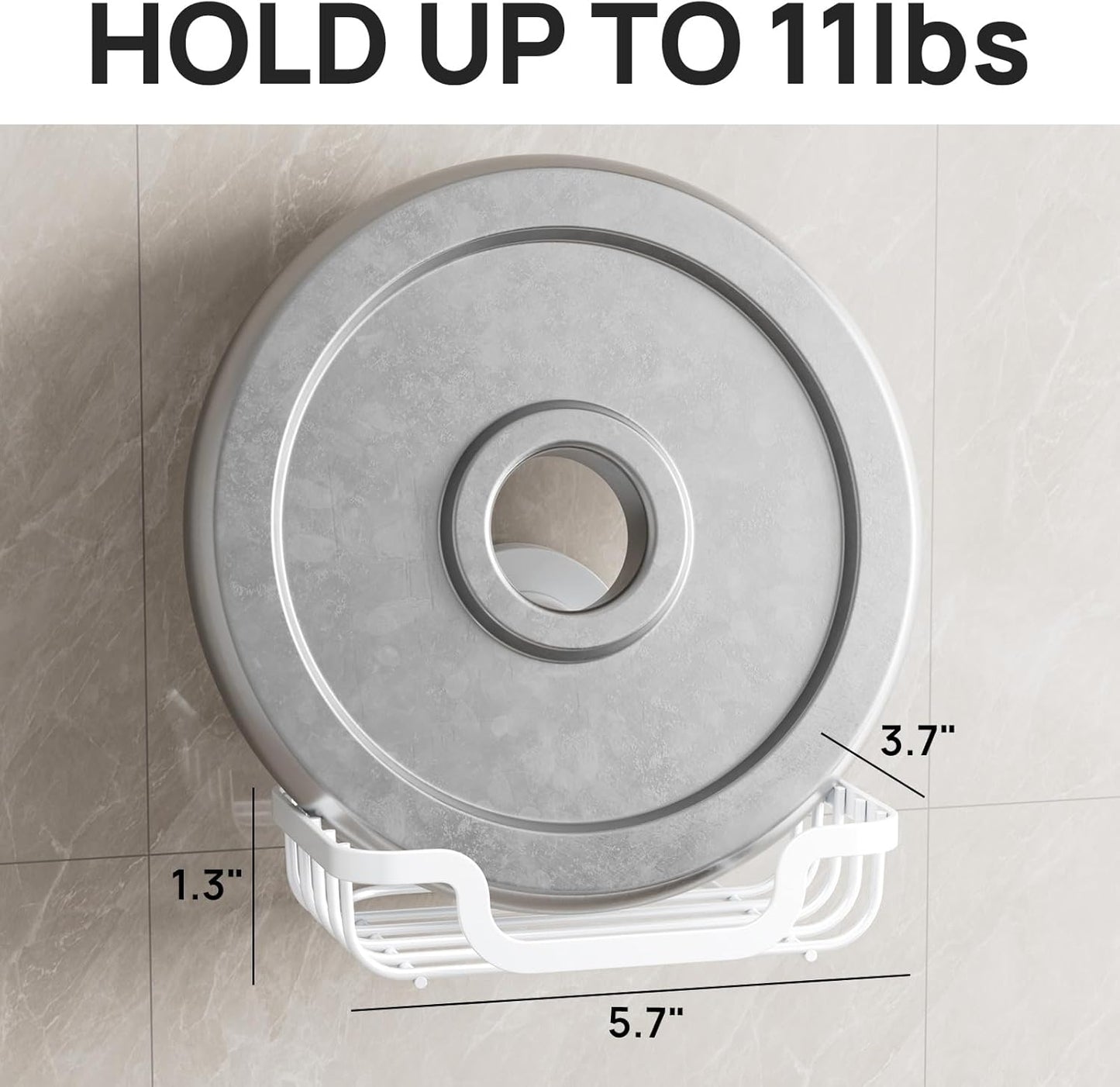 LEVERLOC Soap Dish, Soap Bar Holder for Shower Suction Cup Wall Mounted, Stainless Steel No-Drilling Removable Waterproof Sponge Holder for Bathroom Bathtub Kitchen Sink, Keep Dry, White