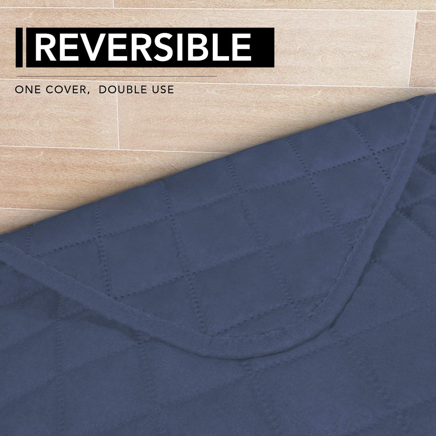 Easy-Going Sectional Couch Covers for Dogs L Shape Sofa Cover Reversible Sofa Slipcover Chaise Lounge Cover Furniture Protector Cover for Pets Dog Cat (42 x 52 inches, DarkBlue/DarkBlue)