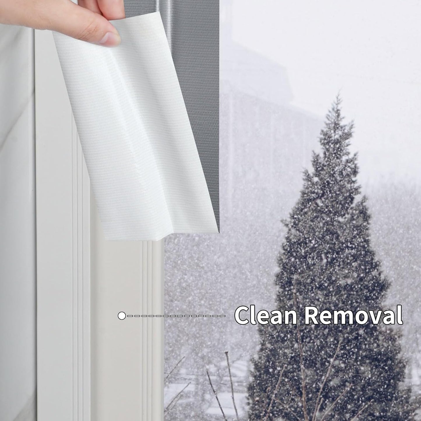 Cloth Duct Window Seal Strip Tape for Winter, 1.89in x 33FT, Weather Stripping Sealing Insulation Tape for Windows and Door, Easy Tear Sealer Draft Blocker Silver