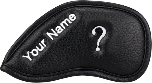 CRAFTSMAN GOLF 12pcs or 1pc Thick Synthetic Leather Golf Iron Head Covers Set Headcover Fit All Brands Callaway Ping Taylormade Cobra Etc. Also Custom Name