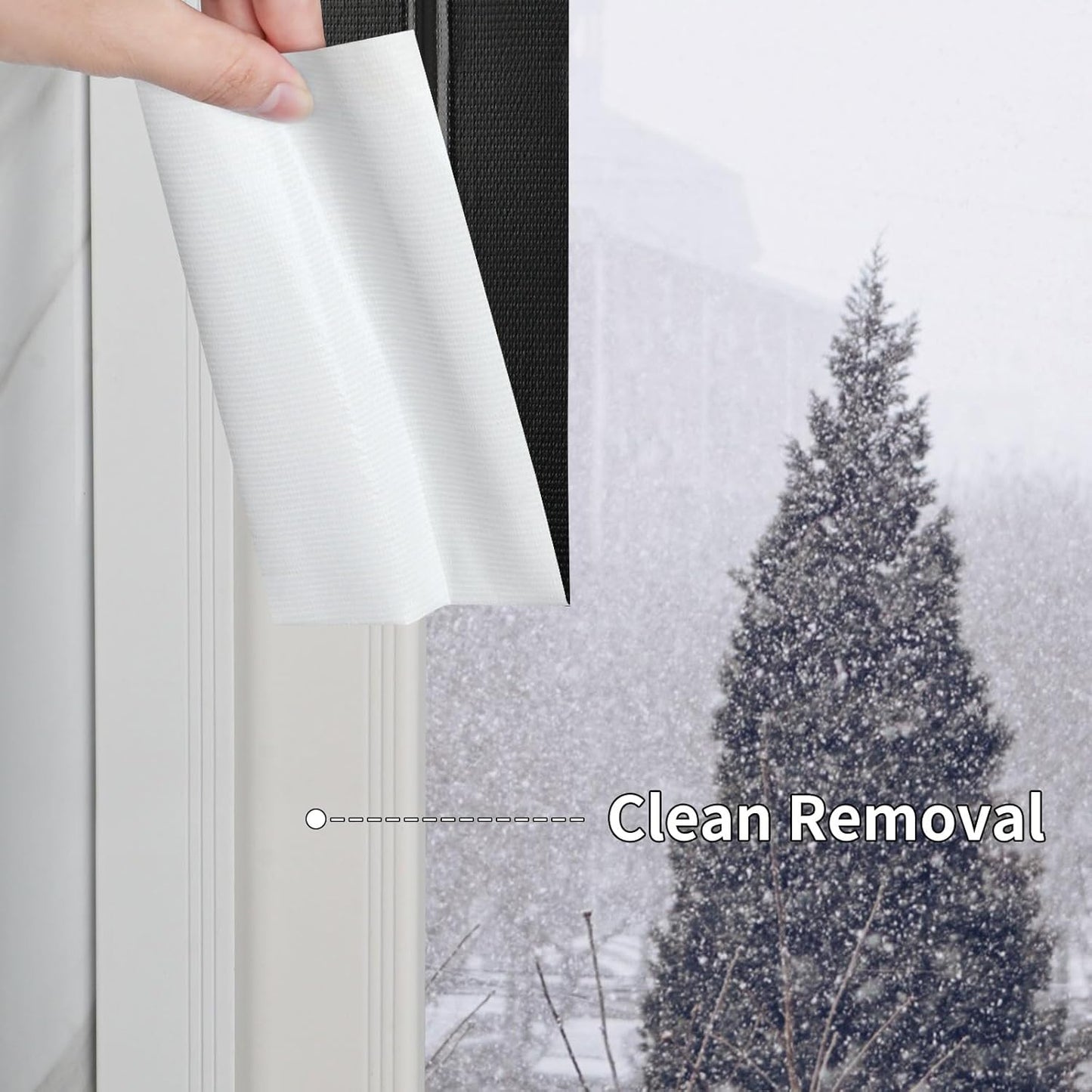 Cloth Duct Window Seal Strip Tape for Winter, 2.75in x 66FT, Weather Stripping Sealing Insulation Tape for Windows and Door, Easy Tear Sealer Draft Blocker Black