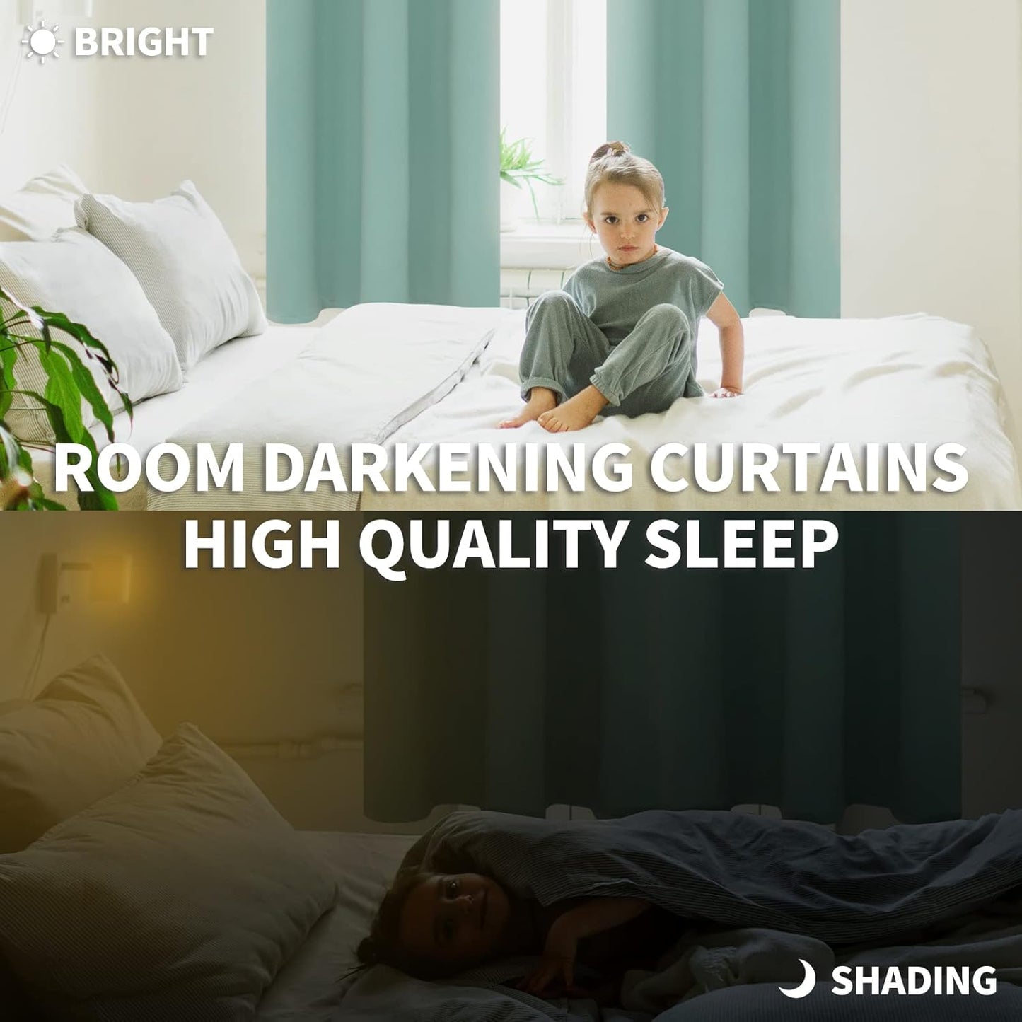 BGment Light Sage Blackout Curtains for Bedroom 63 Inches Long - Rod Pocket Thermal Insulated Room Darkening Drapes for Living Room Office Privacy Decorative, 52 x 63 Inch, 2 Panels