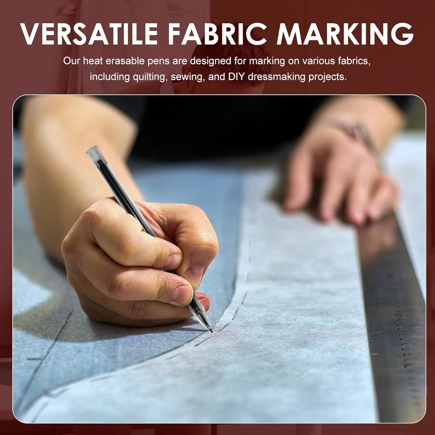 72pcs Heat Erasable Pens for Fabric, Assorted Colors, Fabric Pens for Sewing Erasable for Quilting Sewing DIY Dressmaking Fabrics Tailors Chalk