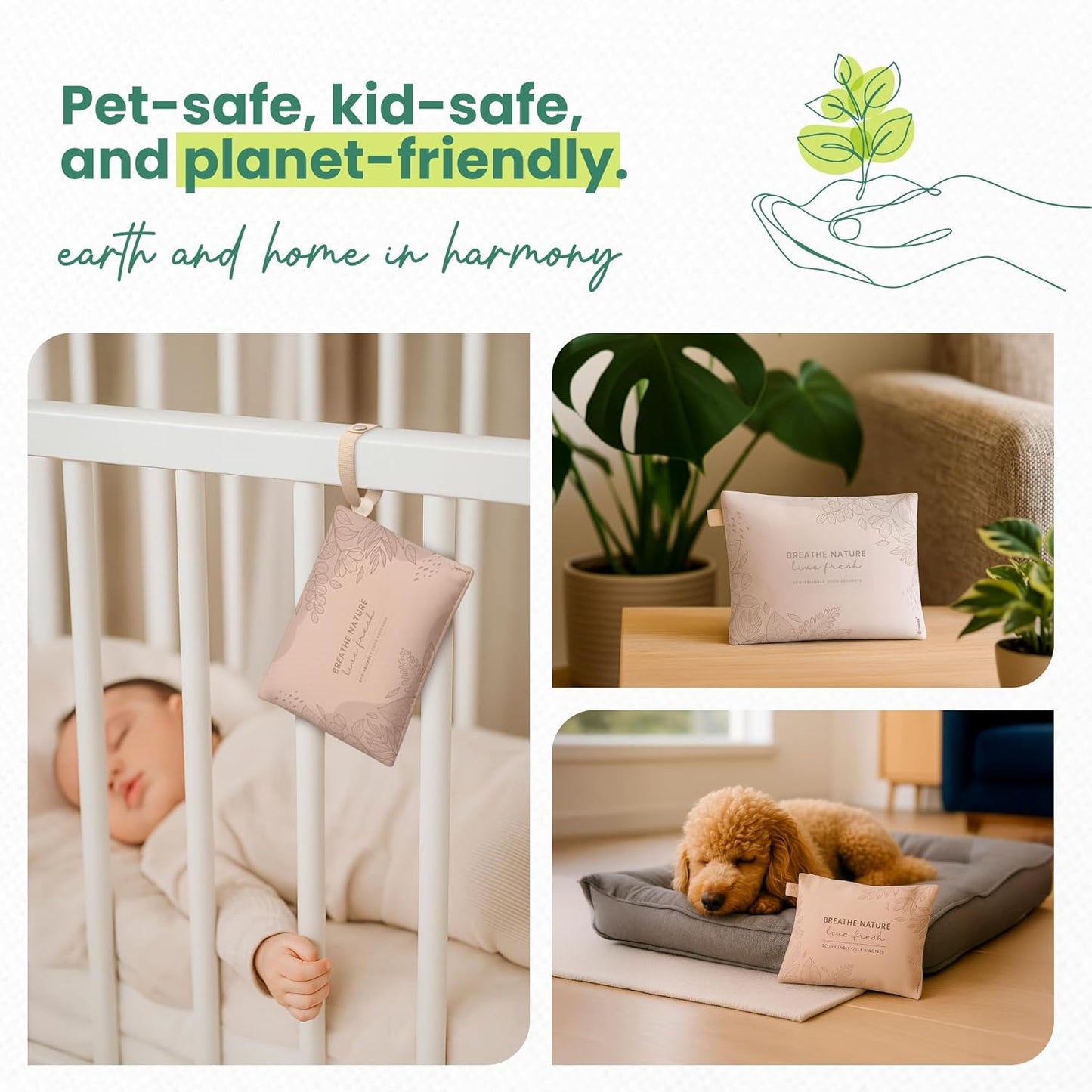 Roonin Activated Charcoal Odor Absorber - Bamboo Charcoal Air Purifying Bag - Activated Charcoal Bags Odor Absorber Packets - Home Deodorizer Odor Eliminator (6-pack)