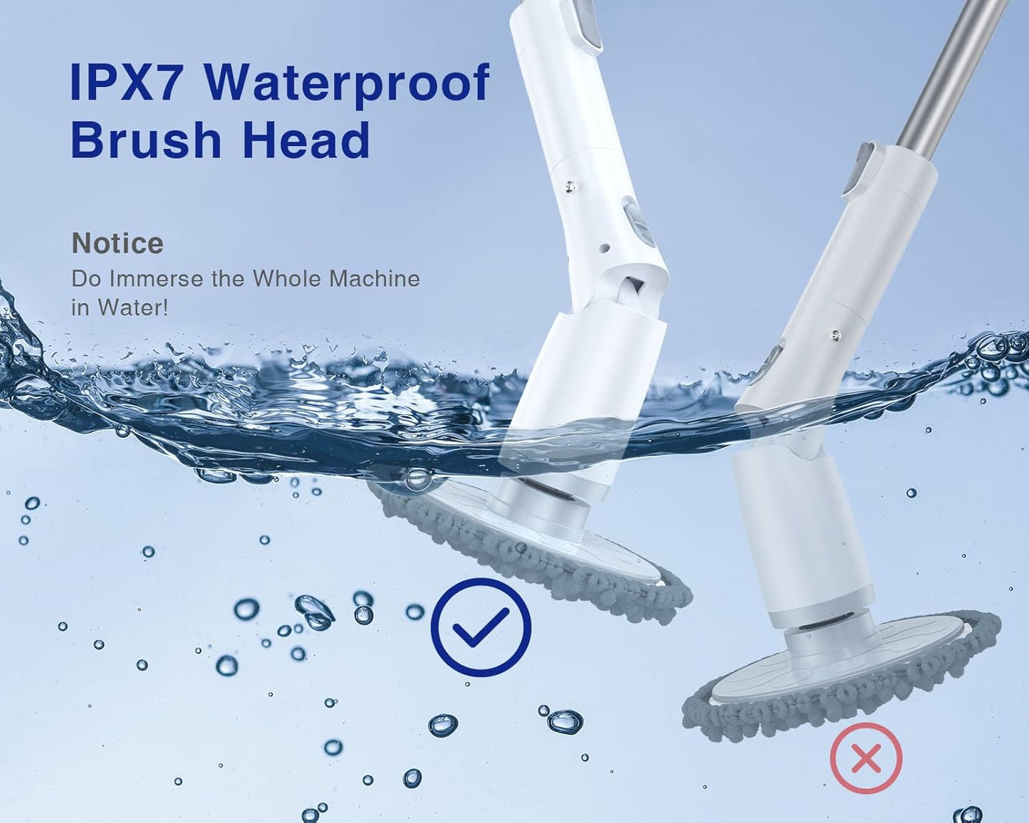 LABIGO Brush Head 5 Pack, Replaceable Brush Heads for Spin Scrubber, Cordless Spin Scrubber for Bathroom Floor Car Tile