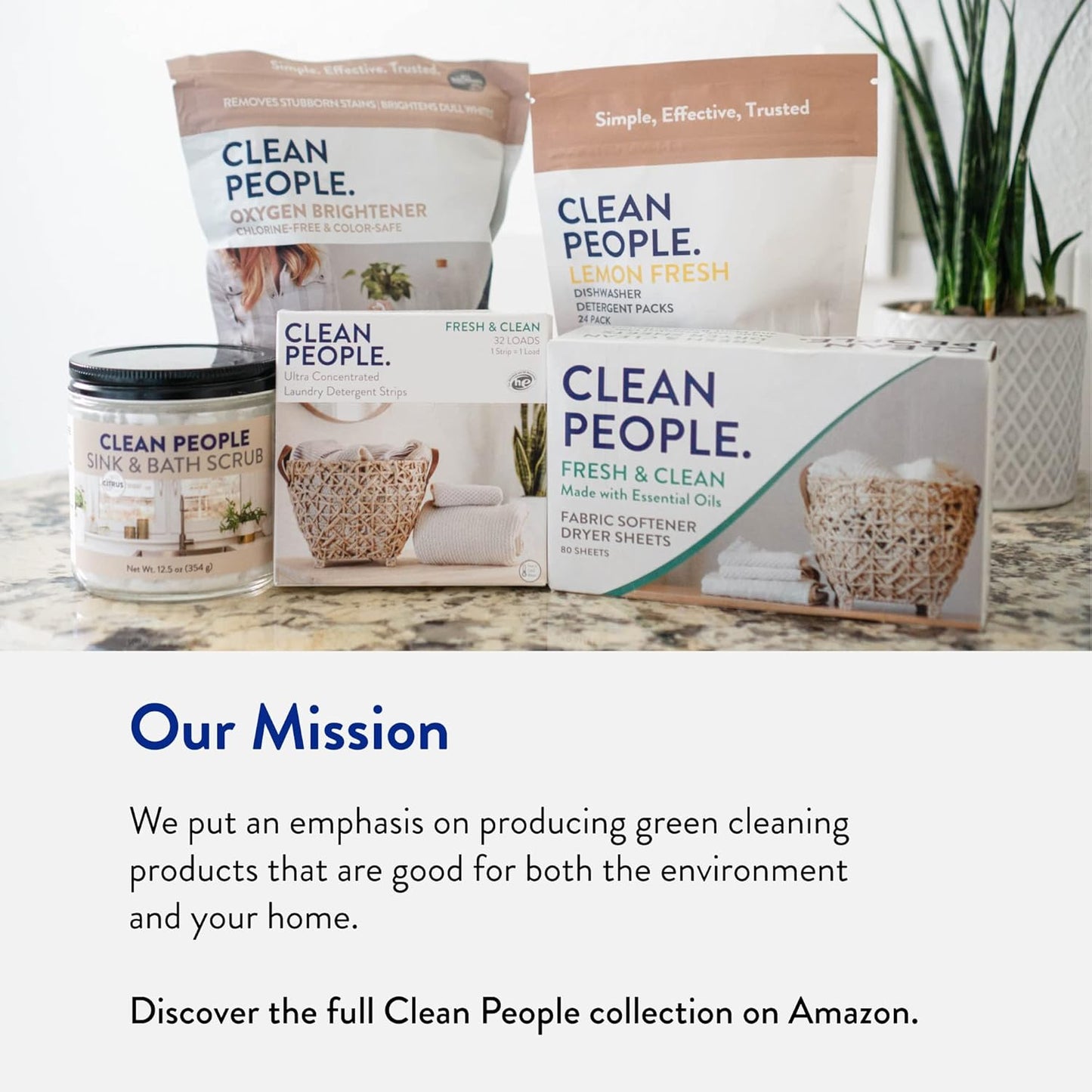 The Clean People Dishwasher Pods - Cuts Grease & Rinses Sparkling Clean - Residue-Free - Phosphate Free Dishwashing Pods - Peppermint, 60 Pack