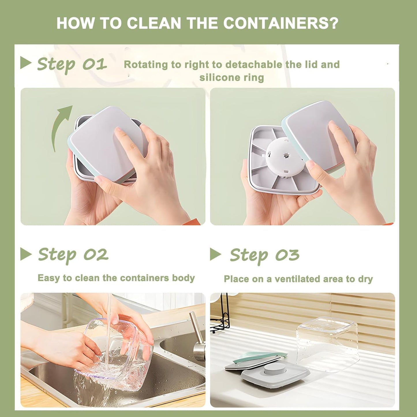 Airtight Food Storage Containers with Lids Pop Up Containers Pasta Organizer for Kitchen Pantry Cereal Snack Flour Sugar Coffee (3pc 3300ml / 3.48qt)