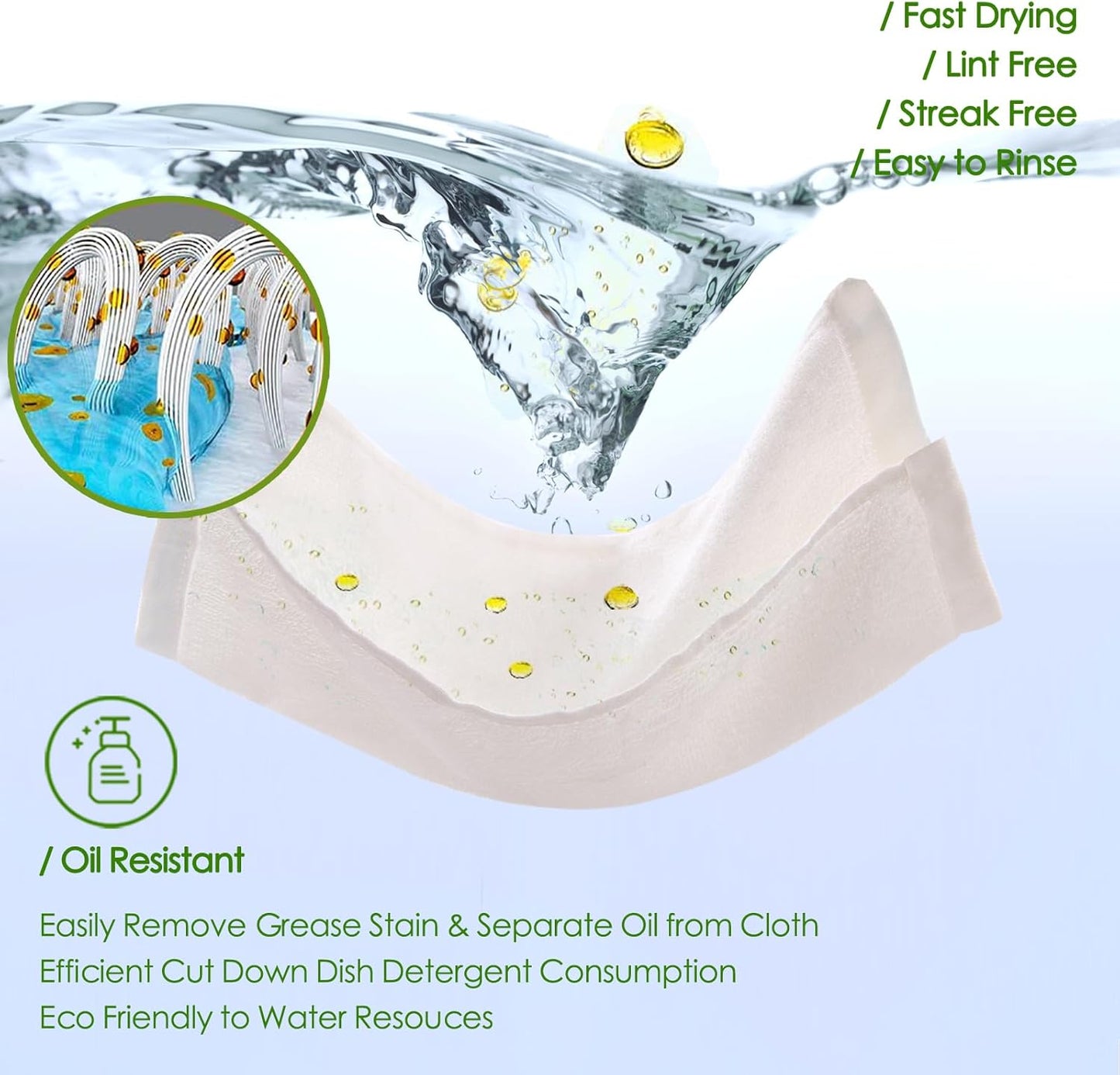 Dish Cloths 6 Pack, 10x14 inch Small Kitchen Washcloths for Washing Dishes, Lint Free Fast Dry Reusable Cleaning Cloth, Ultra Soft & Scratch Free Terry Dish Rag, Easy to Rinse Multicolor Dishcloths