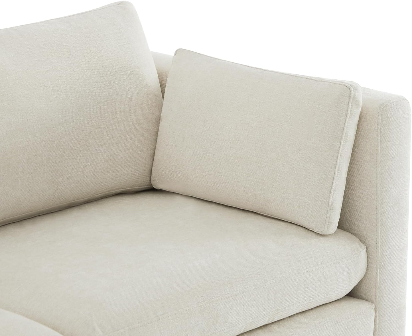 CHITA Oversized Modular Cloud Sectional Sofa, FSC Certified U Shaped Sectional Couches for Living Room, 112 inch Width, 5 Seat Modular Sofa Includes 2 Storage Ottomans, Linen