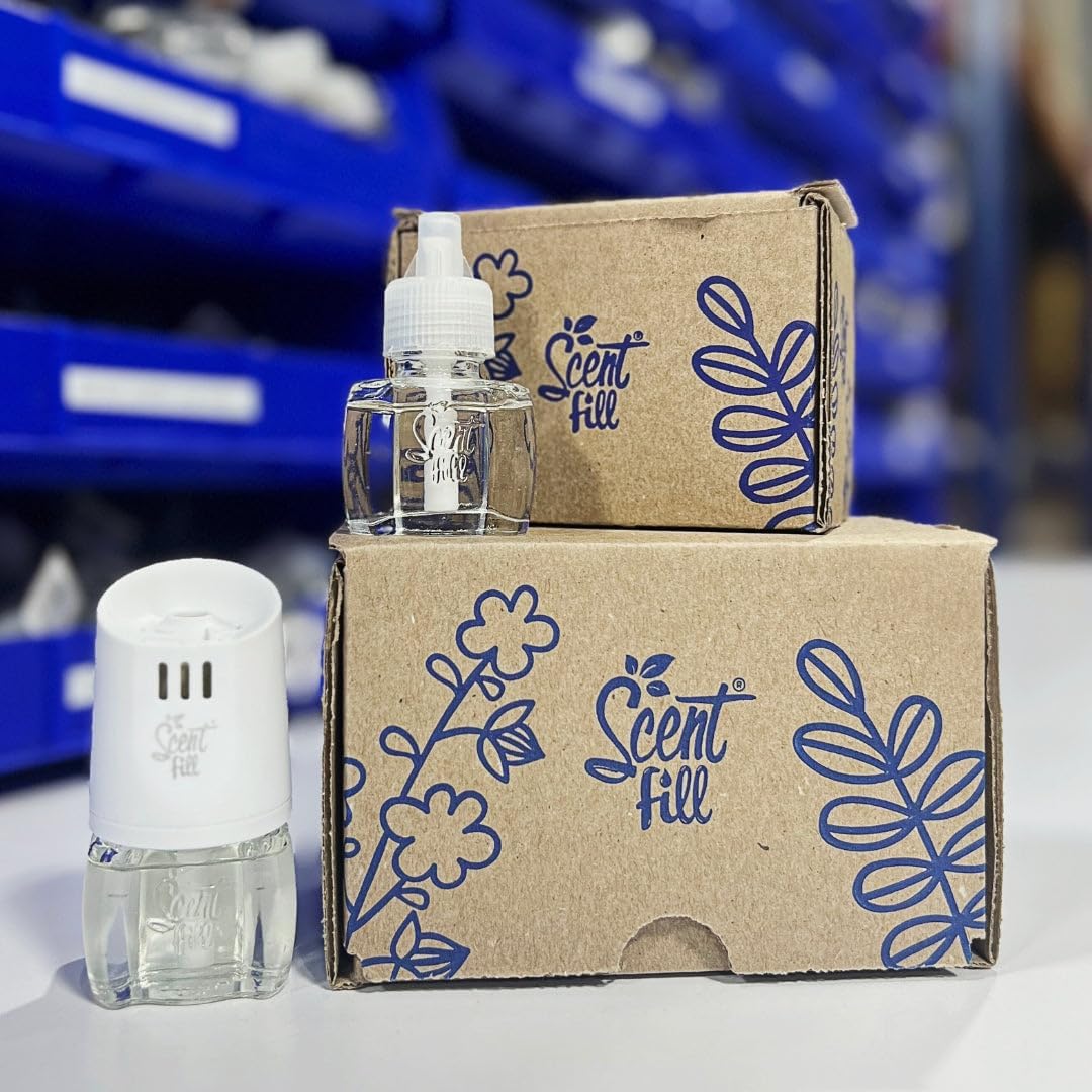 Scent Fill 100% Natural Cucumber Basil Plug in Air Freshener, Scented Oil Refills, 3 Refills