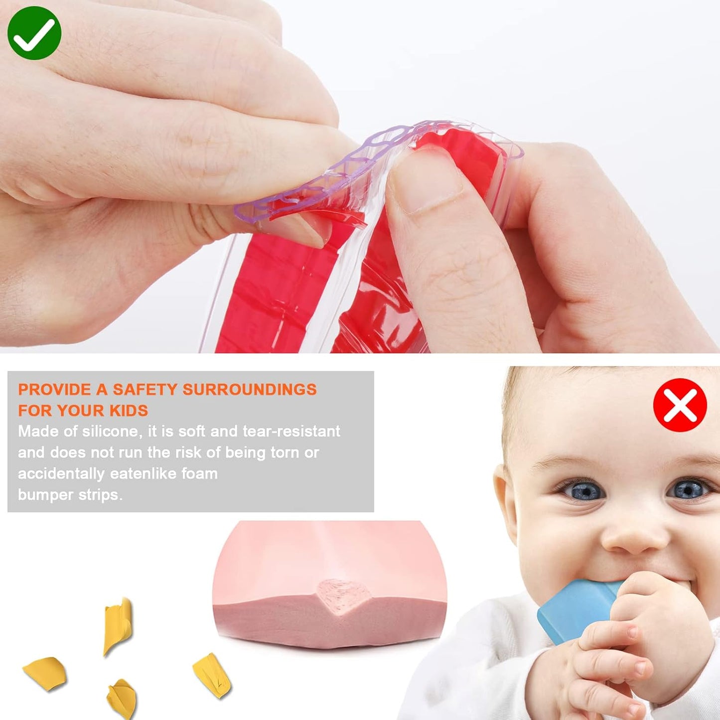 HOMREALM Baby Proofing 16.4ft Long (1.97" Wide) Corner Protector Baby Corner Guards Furniture Corner & Edge Safety Bumpers Clear Baby Proofing Bumper Cushion for Table Furniture Sharp Corners