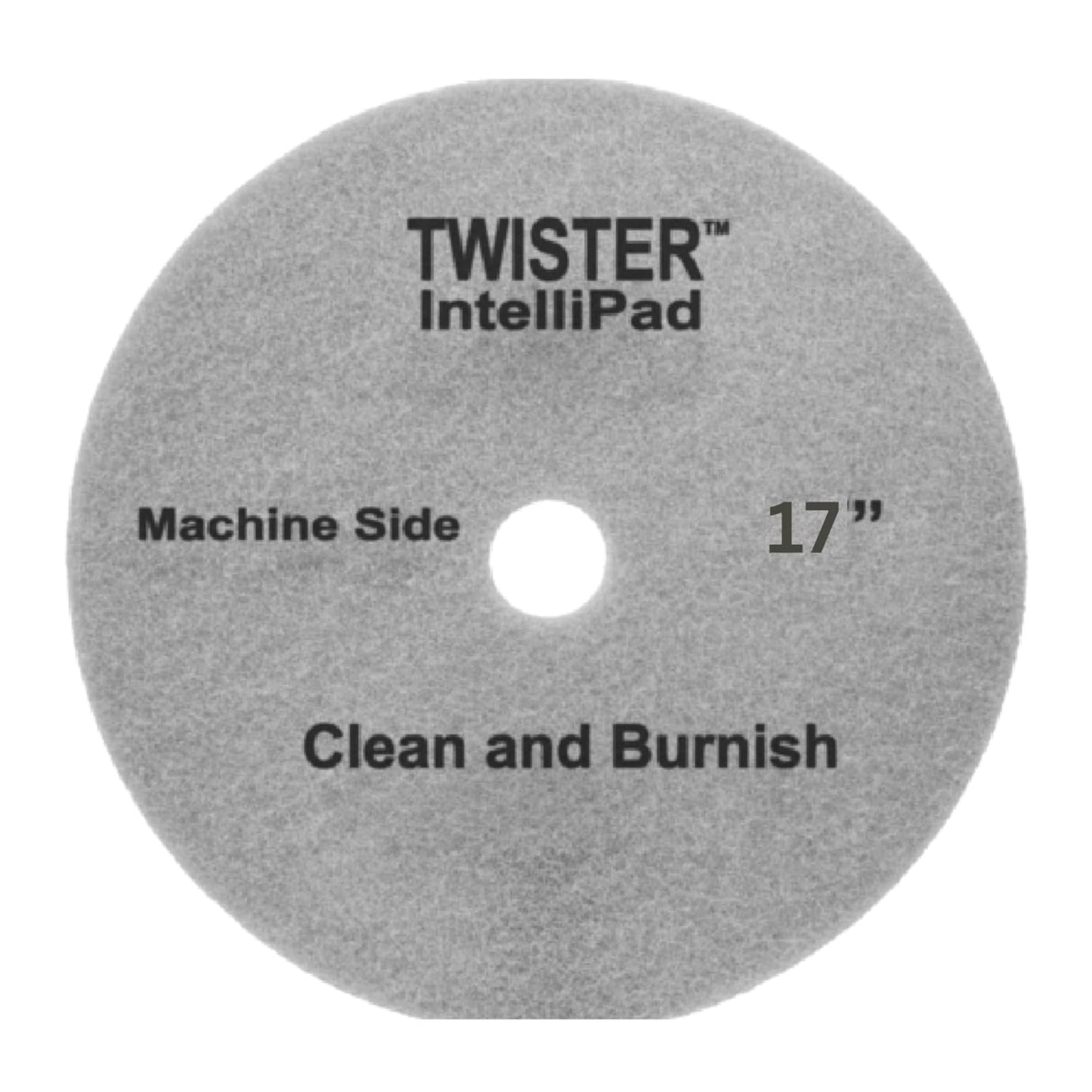 Diversey DD800352 TASKI Twister Intellipad Diamond Coated Floor Machine Cleaning Pad, Made in USA, Burnish to High Super Gloss Finish, Grey/Brown, 17-inch (Pack of 2)