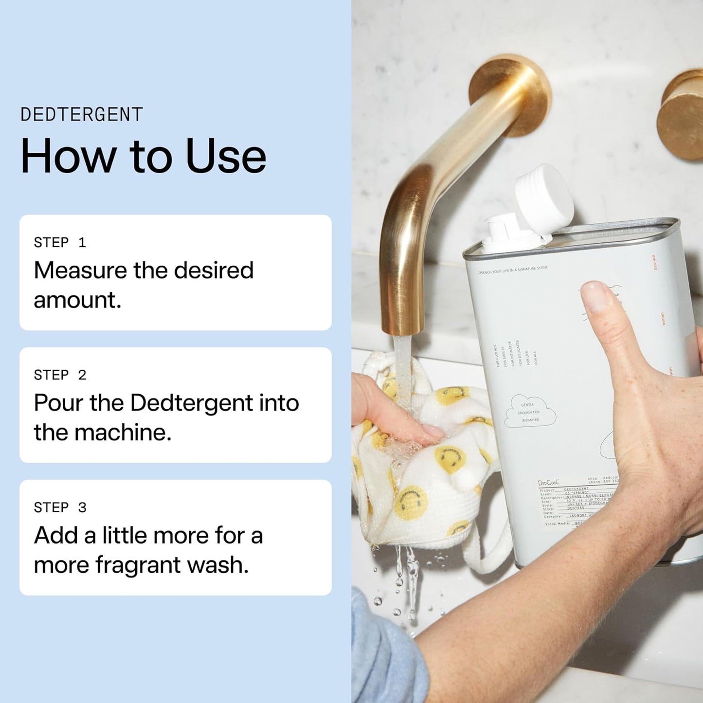 DedCool Liquid Laundry Dedtergent | Milk | Luxurious Fragrance Detergent | Removes Stains | Infused with Natural Essential Oils | Non-Toxic | 60 Washes | 32 fl oz