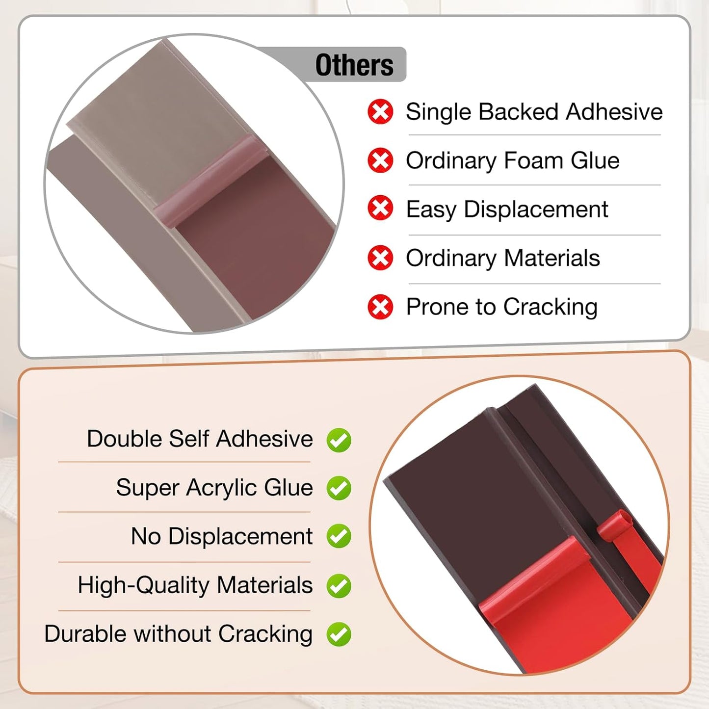 Floor Transition Strip Self Adhesive Vinyl Door Threshold for Doorways Carpet Edging Trim Overlap Edge Reducer for Laminate Floor, Carpet, Tile (Dark Walnut Grain, 1/5" to 2/5", 3.3Ft)