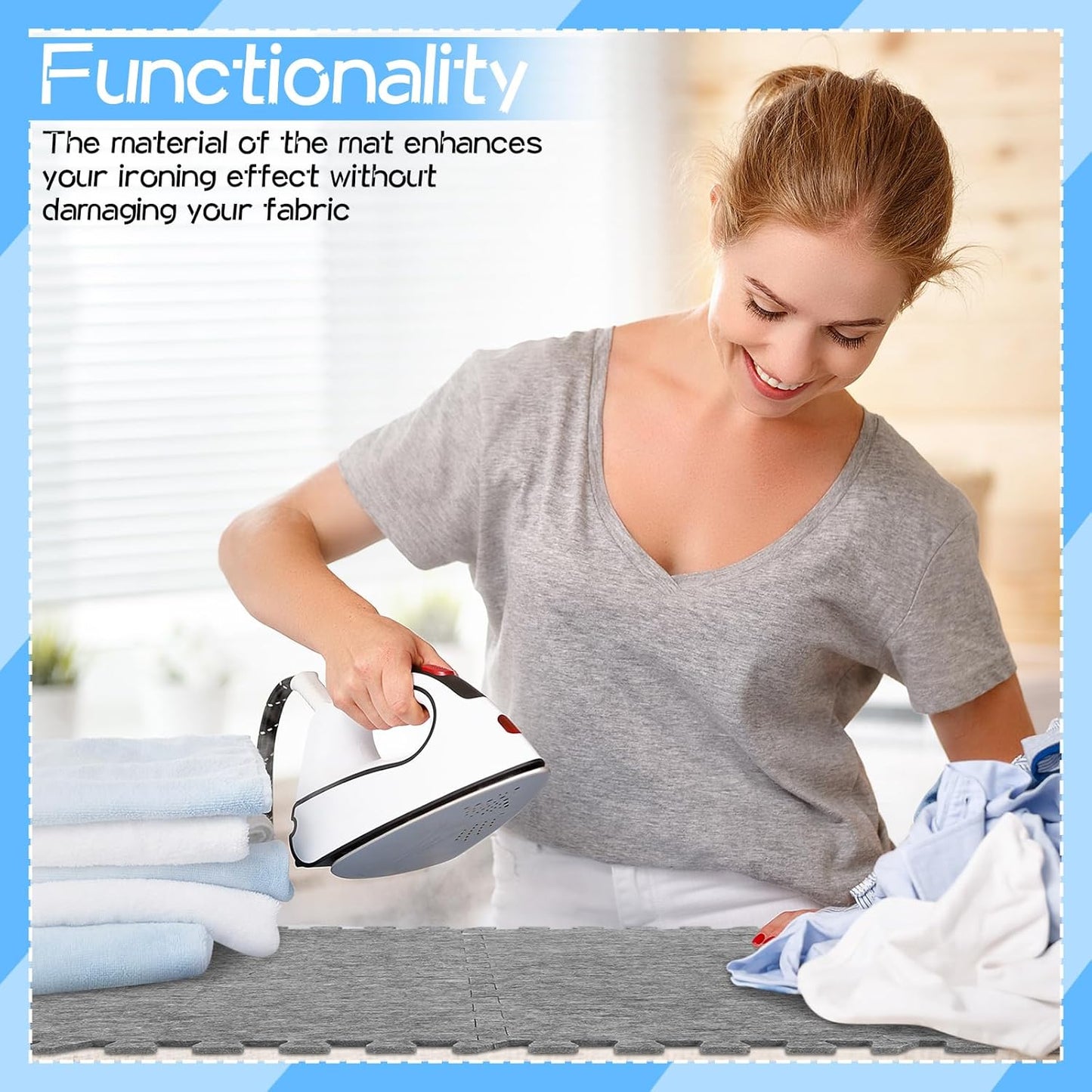 Ziliny 8 Pack Large Wool Pressing Mat 22" x 63" Wool Ironing Mat Felted Blending Ironing Pad Sewing Machine Muffling Pad Iron Board for Quilters Quilting Supplies and Notions Accessories