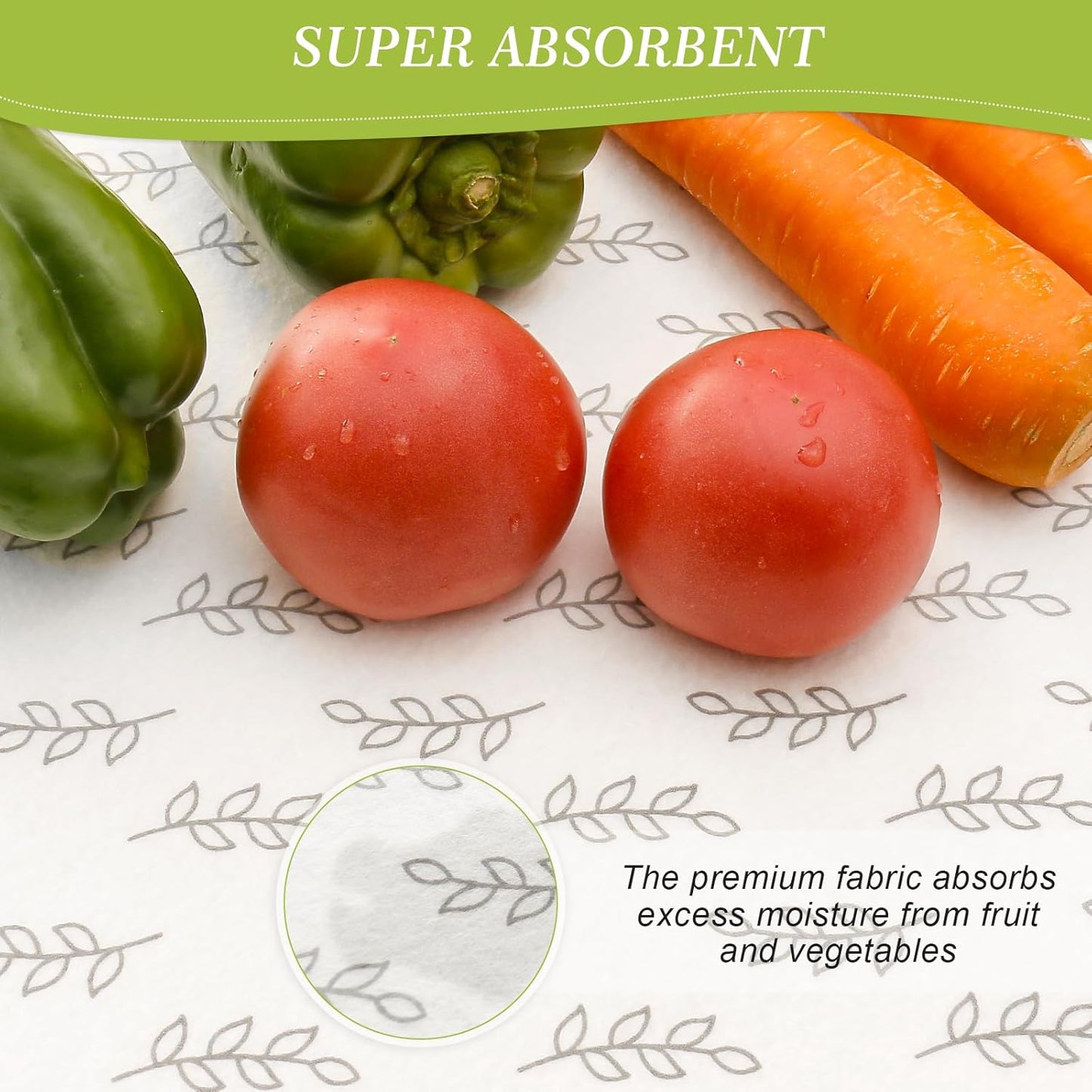 Cooyes 17.7" x 24" Refrigerator Liners Non-Slip Washable Refrigerator Drawer Liners Absorbent Refrigerator Mats Home Kitchen Gadgets Accessories Organization