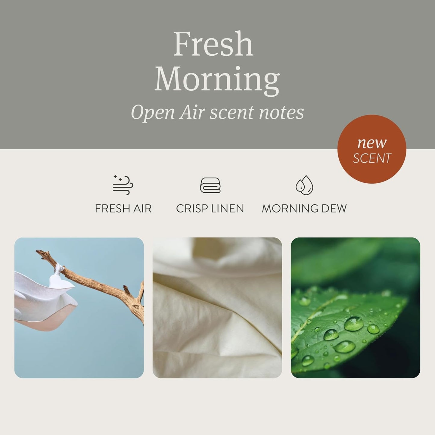 Drift Car Air Freshener - The Original Stone Air Freshener - Car Odor Eliminator - Long Lasting Scent - Metal Clip - Essential Oils -Clean Ingredients - Open Air Scent 3 Pack Refill - NO CLIP INCLUDED