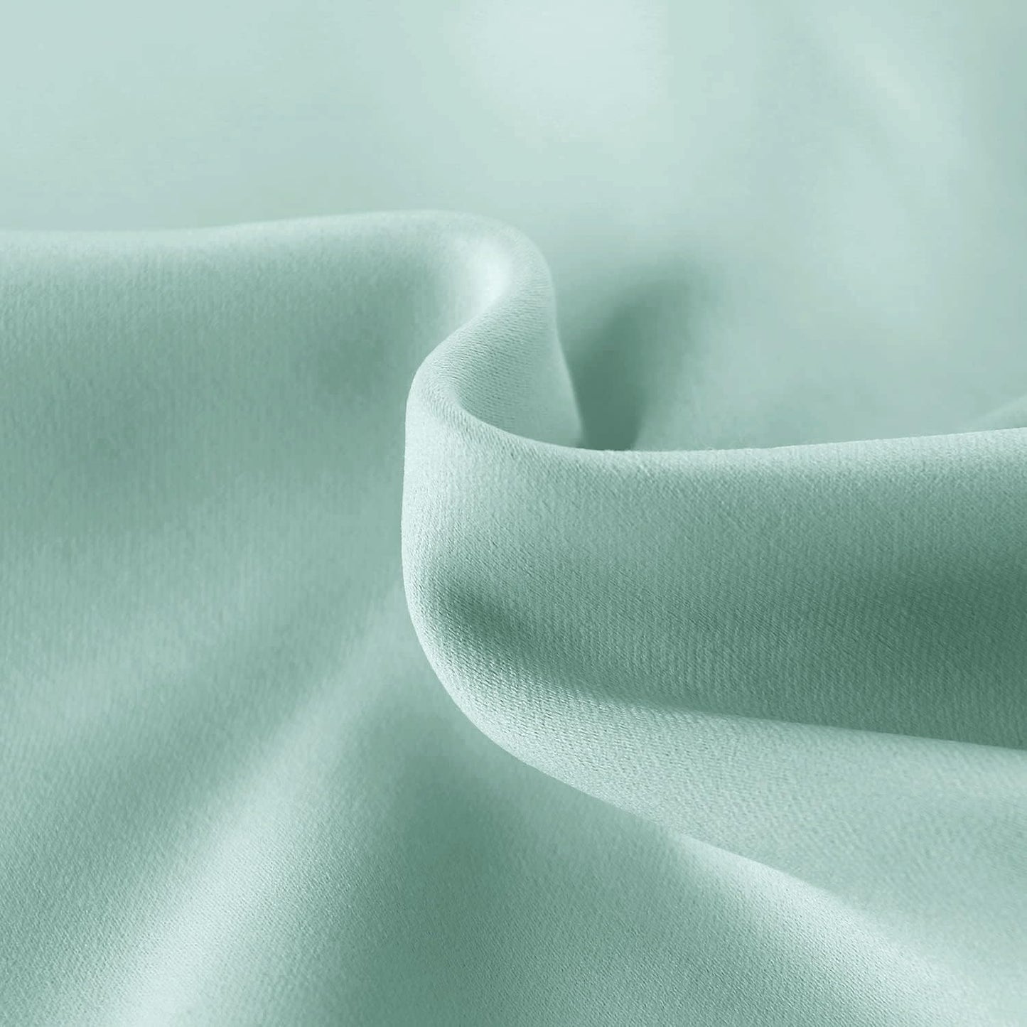 DWCN French Door Curtains – Rod Pocket Thermal Blackout Curtain for Doors with Glass Window, Kitchen and Patio Doors for Privacy, 25 X 72 Inches Long, 1 Curtain Panel with Tieback, Mint Green