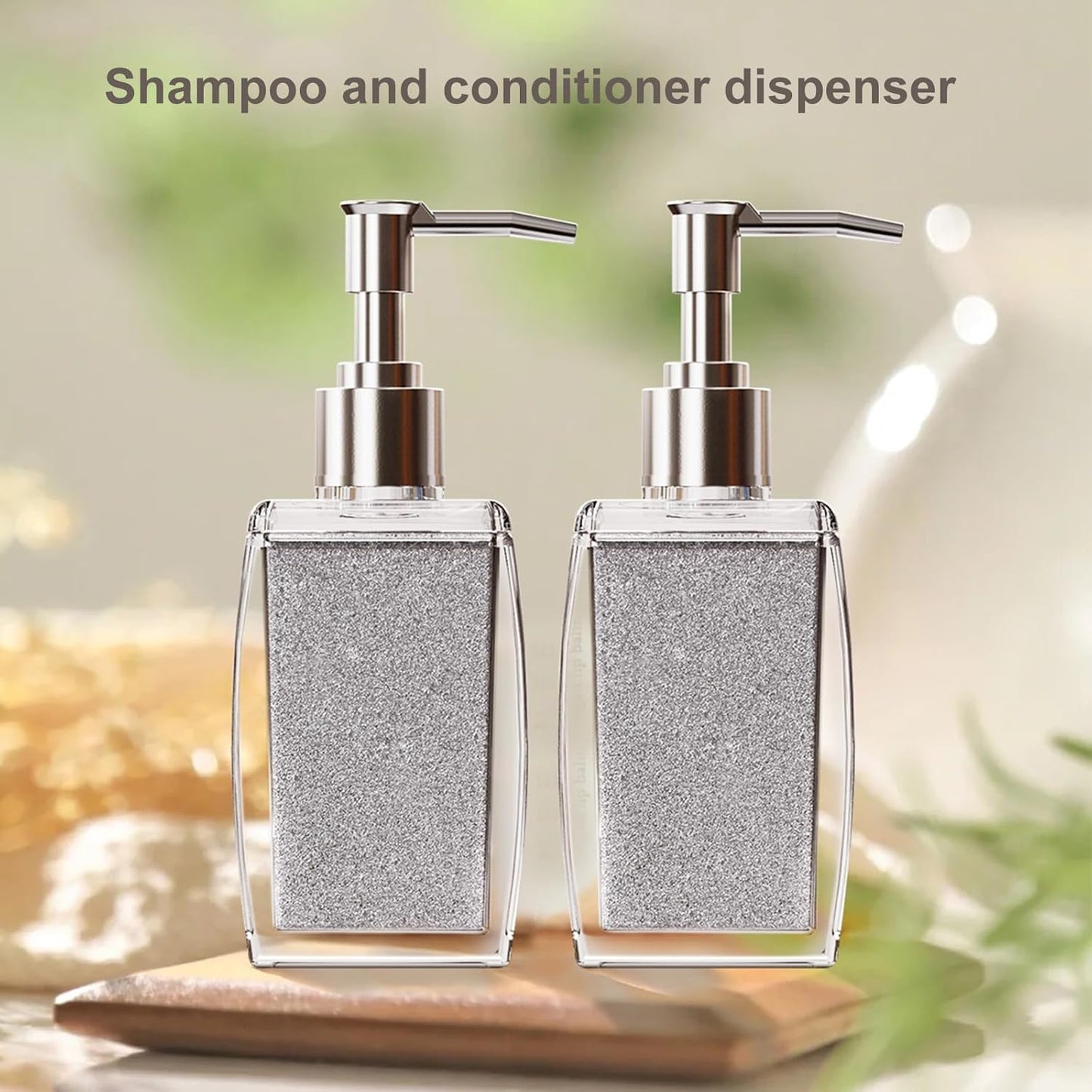 Black Soap Dispenser with Refillable Plastic Pump for Bathroom Sink or Kitchen Counter, Ideal for Hand Soap, Liquid Soap, Dish Soap, or Lotion Use