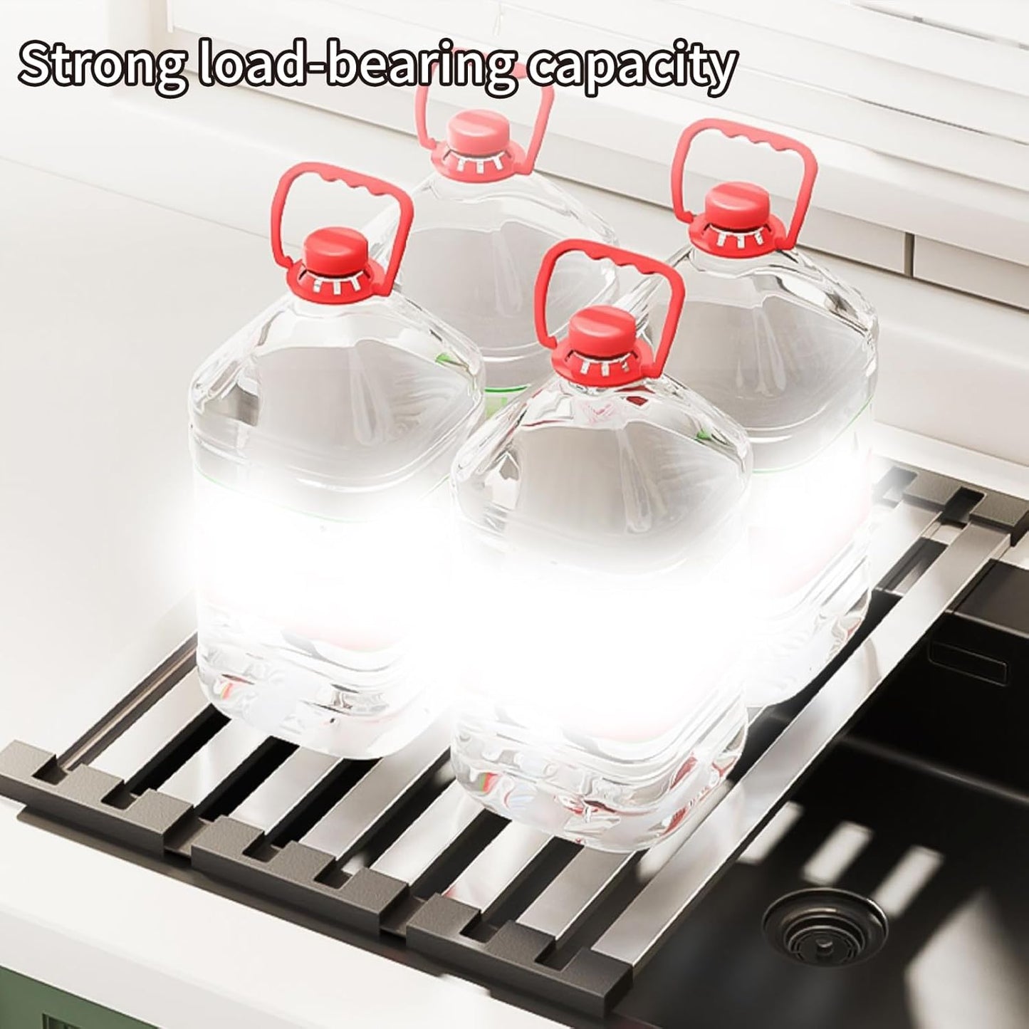 Foldable Dish Drying Rack, Over The Sink Dish Drying Rack ，Dish Drying mat，Dish Drying mats for Kitchen Counter，Stainless Steel Multifunctional mat(16.54×12.8in)