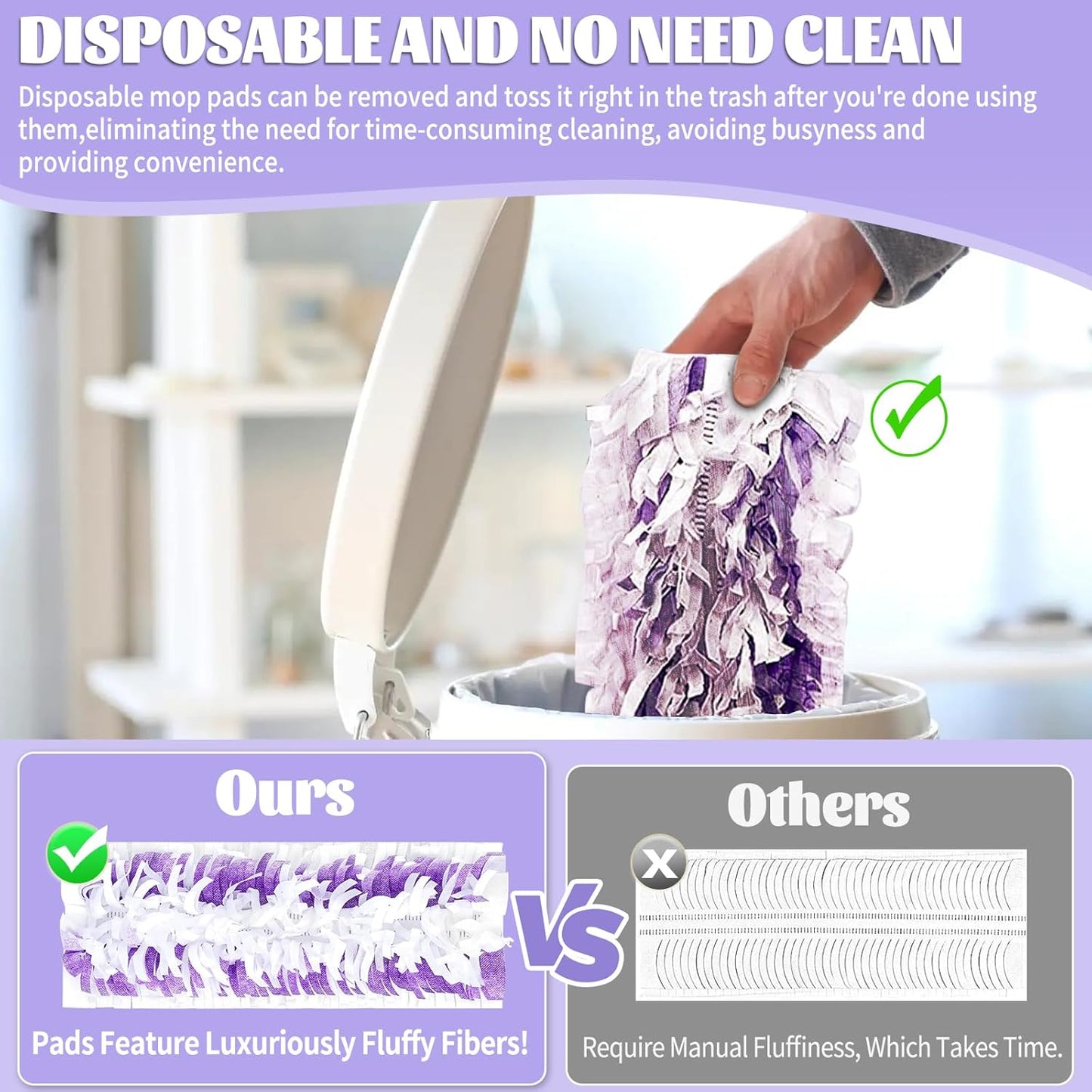 36 Pack Disposable Mop Pads for Swiffer Power Mop Pads, Replacement for Swiffer Power Mop Refills Compatible with Swiffer Power Mop Pads, Multi-Surface Mop and PowerMop Wood Mop Floor Cleaning