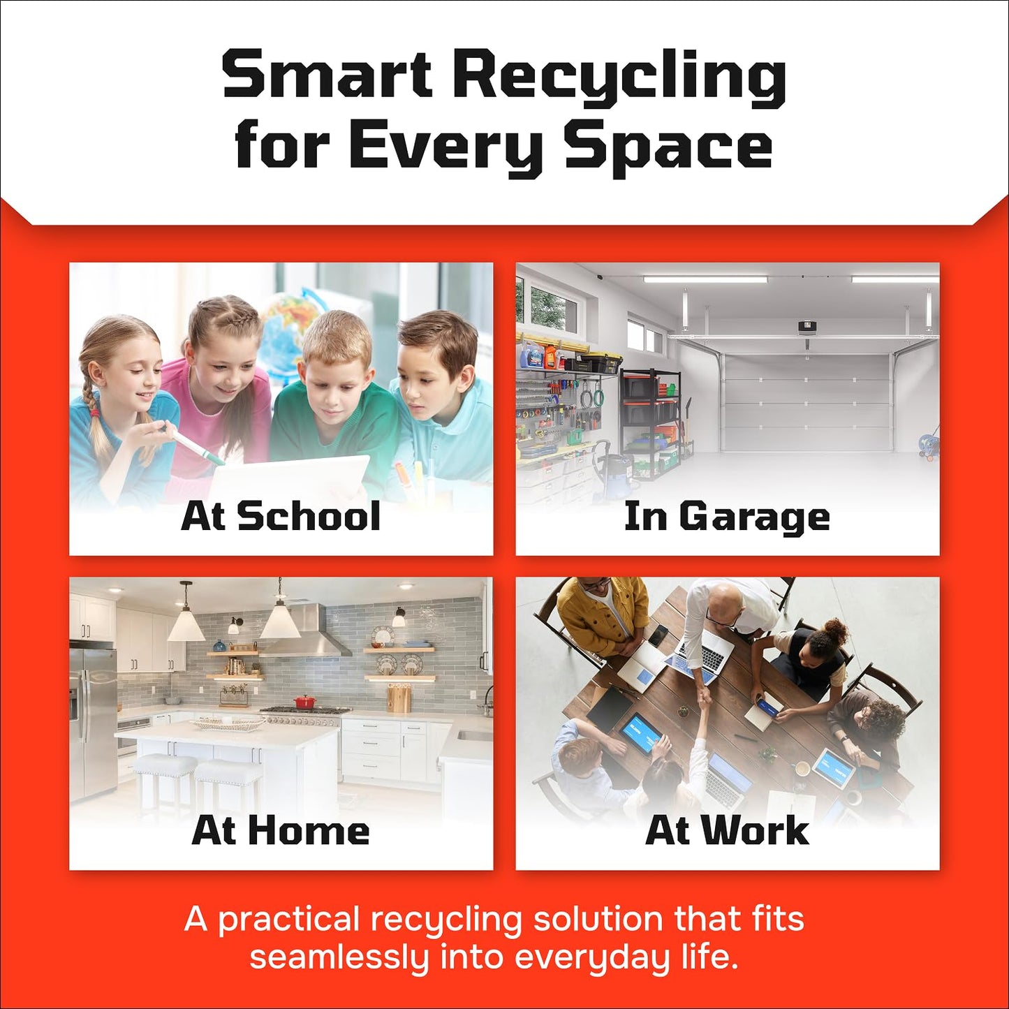 6 Gallon Stackable Recycling Bins for Homes, Garages, Offices Made of 100% Recycled Plastic - (Grey, 20 Pack)