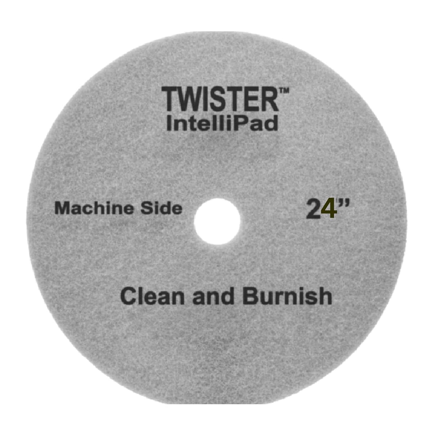 Diversey DDT800354 TASKI Twister Intellipad Diamond Coated Floor Machine Cleaning Pad, Made in USA, Burnish to High Super Gloss Finish, Grey/Brown, 24-inch (Pack of 2)