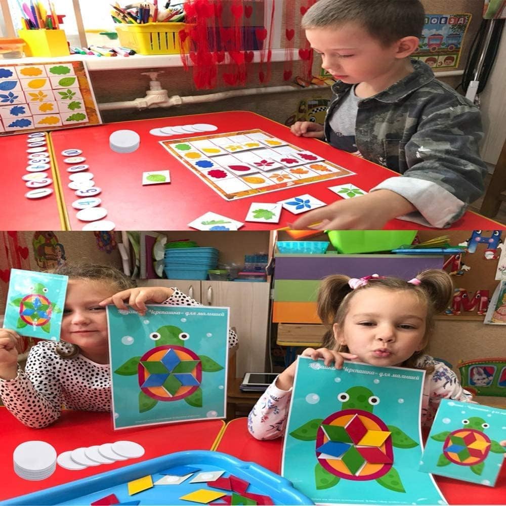 BRAVESHINE Round Sticky-Back Tapes with Adhesive - 36PCS Industrial-Strength Hook and Loop Fasteners - Double Sided Removable Interlocking Tapes for Children Crafts - Round 1.5inch