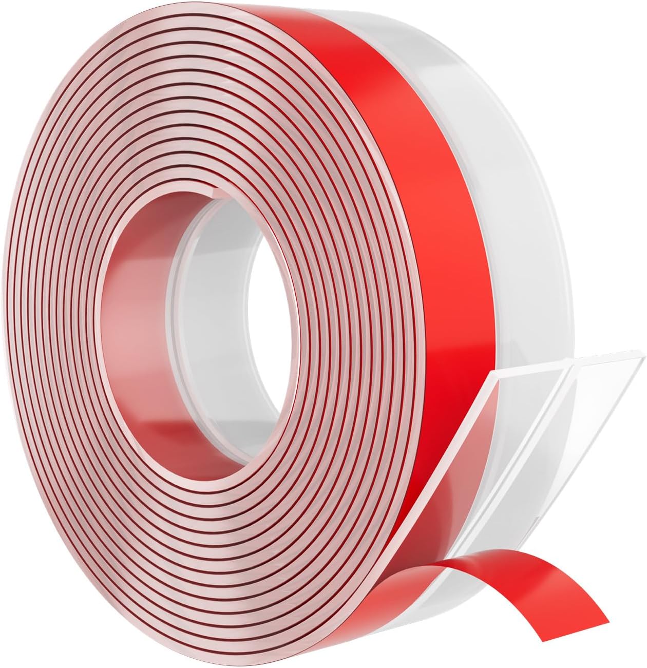 Heavy-Duty 20 ft x 2 in Weather Stripping, Extra Thick 2mm Door Draft Stopper Silicone Seal Strip for House and Glass Shower Doors for Collision and Side Gaps of Door and Windows, Clear