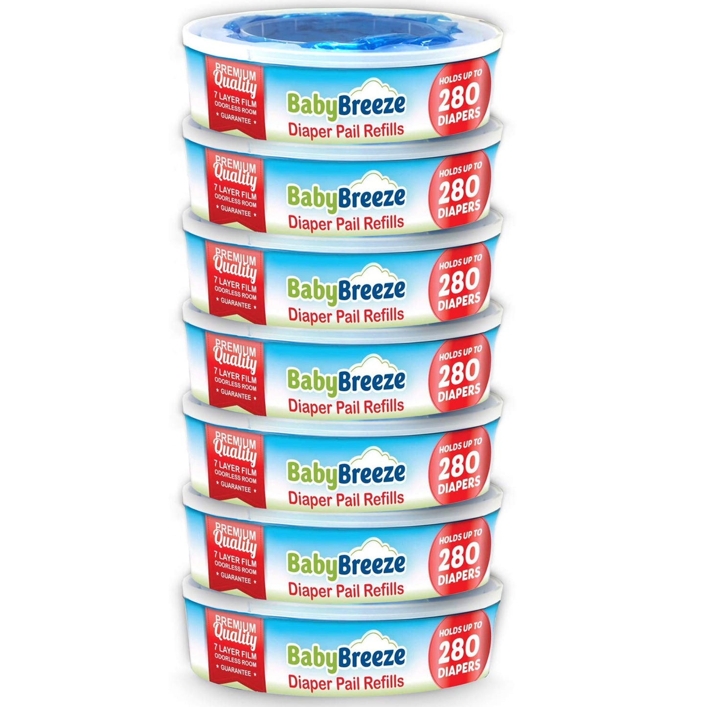 Diaper Pail Refill Bags Compatible with Playtex Diaper Genie- 1960 Count (7 Sets of 1 Pack) – by BabyBreeze