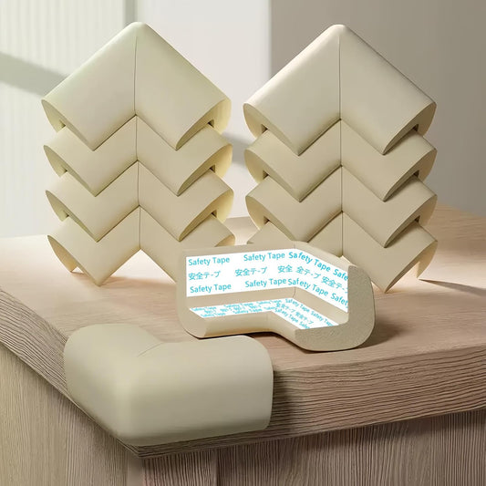 Baby Proofing Edge Corner Protector,L-Shape Cabinet Door Bumper,10 Furniture Safety Soft Corner Guards,Table Corner Protectors,Wall Protector,Self Adhesive,for Nursery,Kitchen,Fireplace,Table