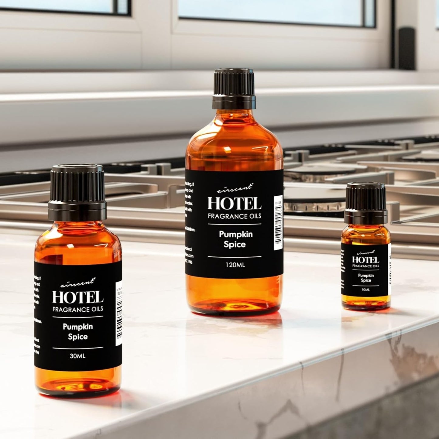 AirScent Pumpkin Spice Diffuser Oil - Pumpkin Spice Fragarnce Oil Blend for Ultrasonic and Waterless Diffusers and Crafting - 10 mL, 0.34 fl oz Glass Dropper Bottle - Fall Scents