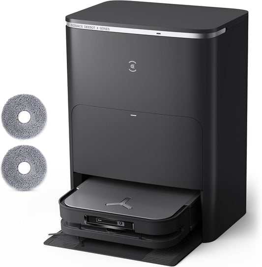 ECOVACS Robot Vacuum Cleaner DEEBOT X5 PRO Omni with All-in-one Station, 12.800Pa, ZeroTangle, TruEdge Adaptive Edge Mopping, 150℉ Hot Water Mop Washing, AINA 2.0 Intelligent Navigation