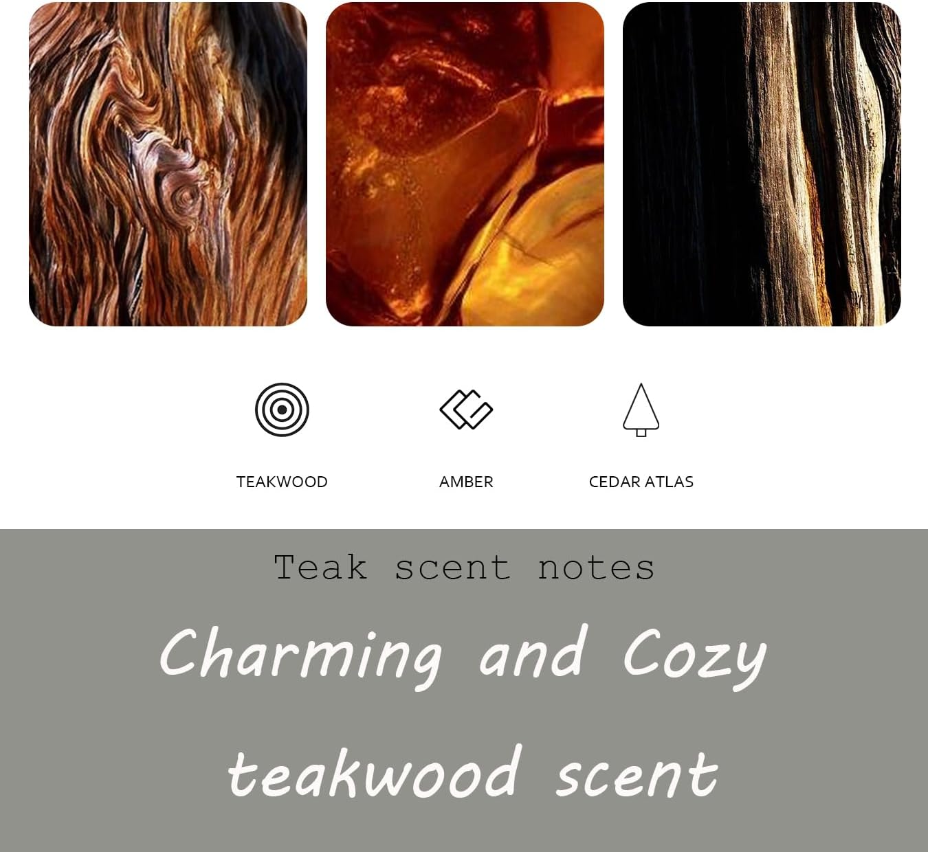 Car Air Freshener, Stone Air Freshener, Odor Eliminator, Teak Scent Refill (1 Count (Pack of 3), No clip included)