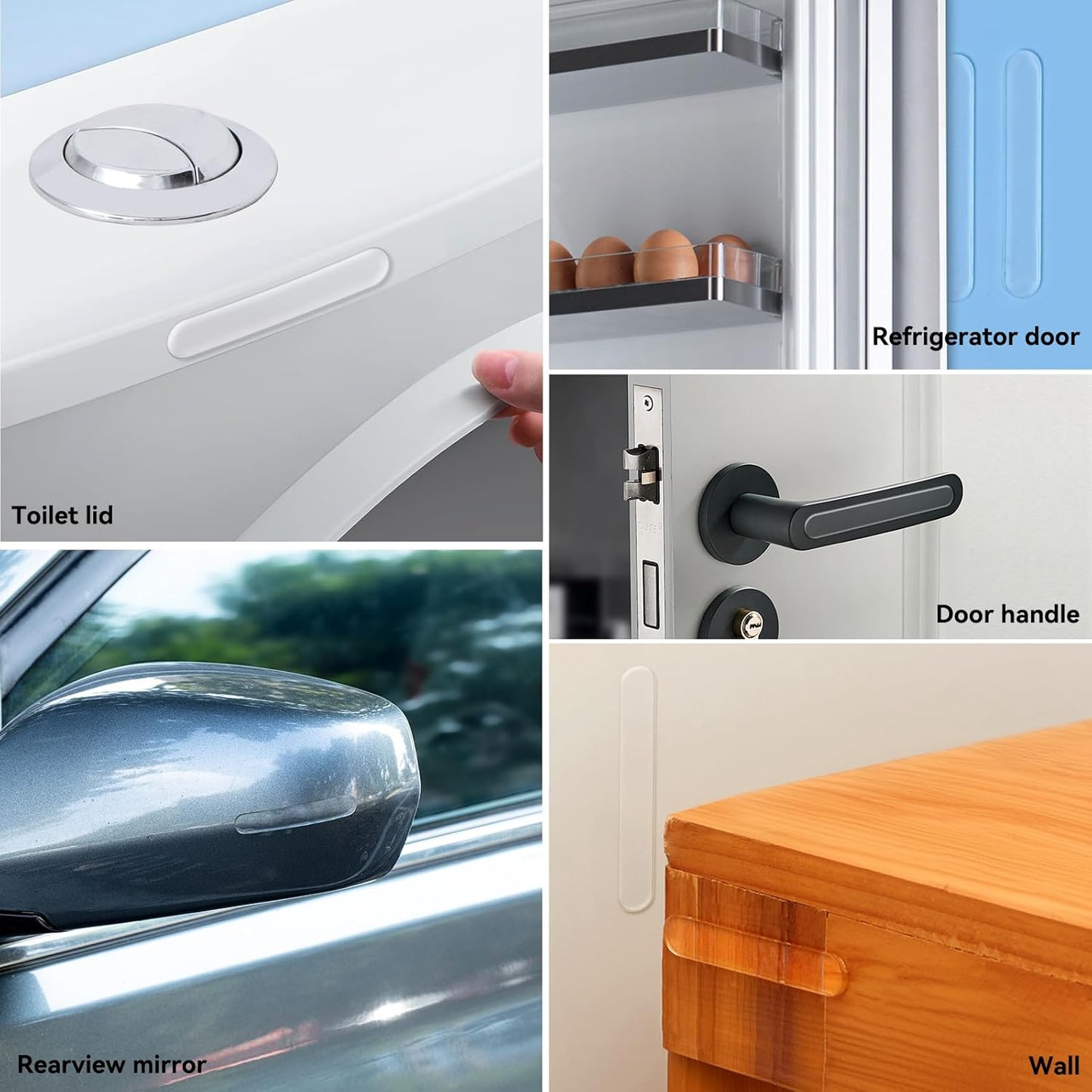 8pcs,Wall Bumpers,Furniture Bumpers,Door Stoppers,Silencing pad,Anti Collision Pad,Using for Refrigerator door,Entrance doors,Cabinet doors,Toilet covers,Table corners(S, 3.5*1cm(1.38*0.39in)