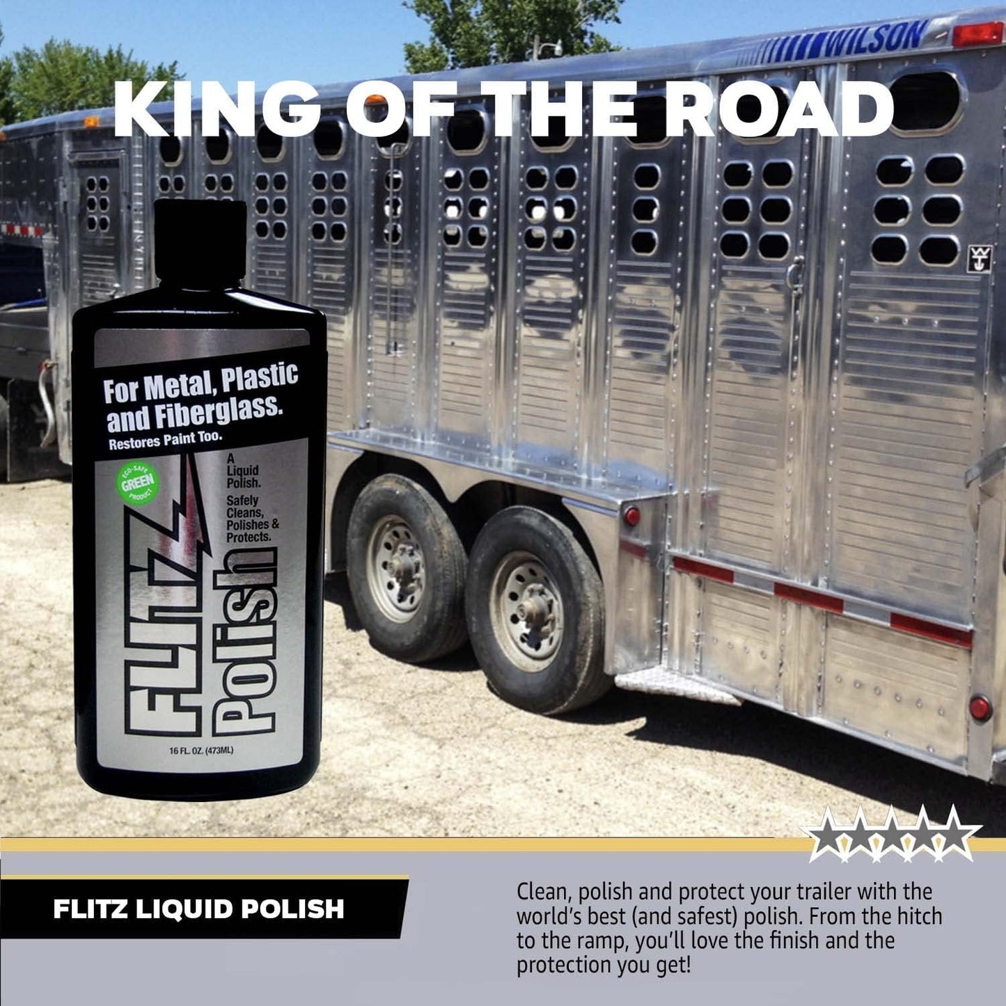 Flitz Multi Purpose Metal Polish Liquid - 16oz Bottle of USA-Made Tarnish Remover - For Aluminum, Chrome, Brass, Nickel, Silver - Non-Abrasive Metal Cleaner and Polish, Restorer (1 Pack)